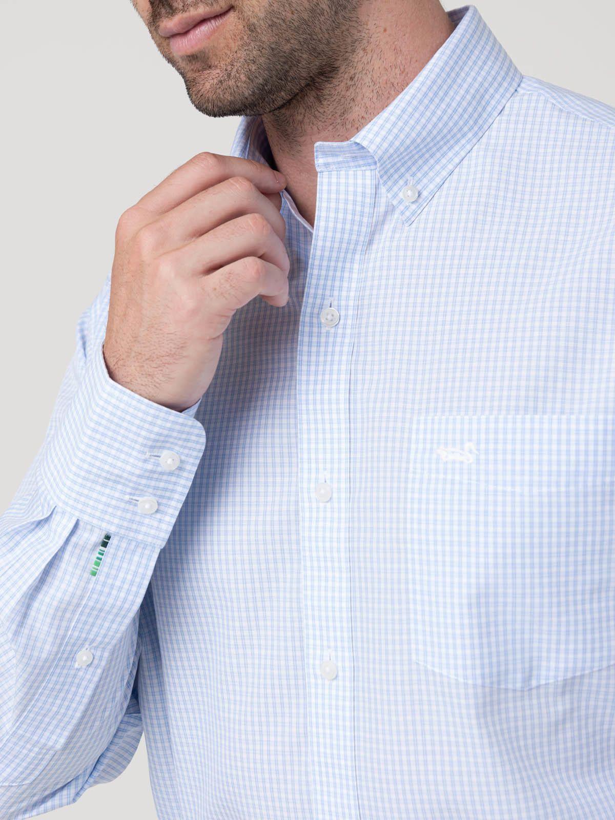 Camisa Cuello Button-Down Celeste Hombre Wf-6