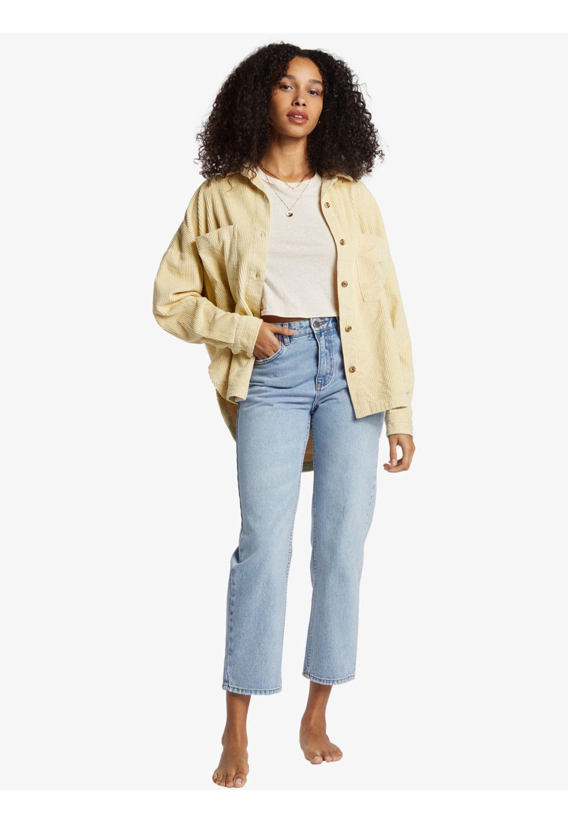 Blusa Mujer Stoked On You Amarilla-1