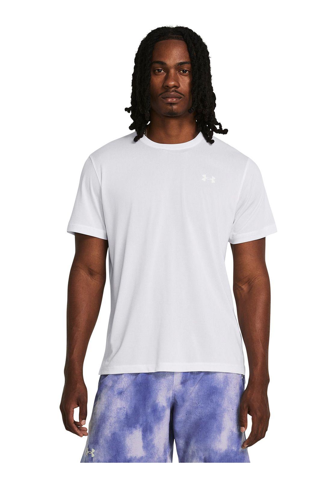 Polera manga corta UA Launch hombre Blanco-0
