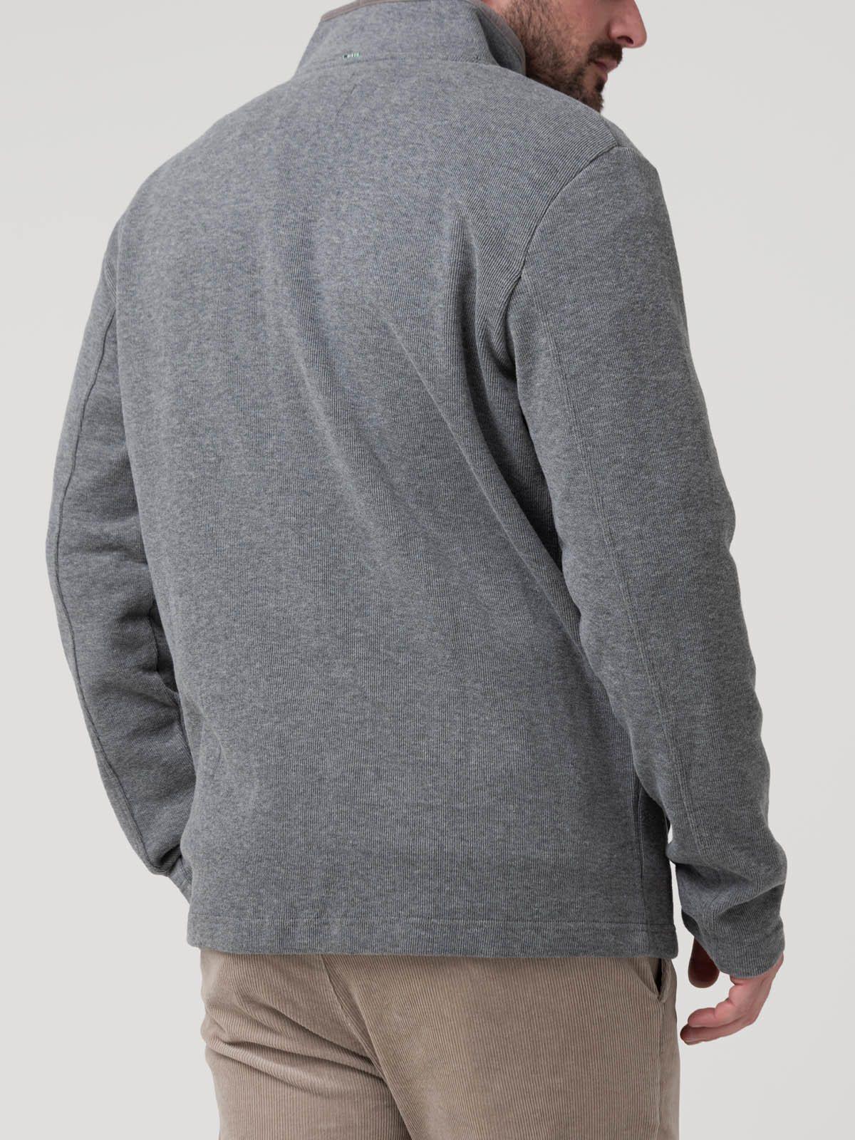 Polerón Algodón Orgánico Doble Gris Hombre-1