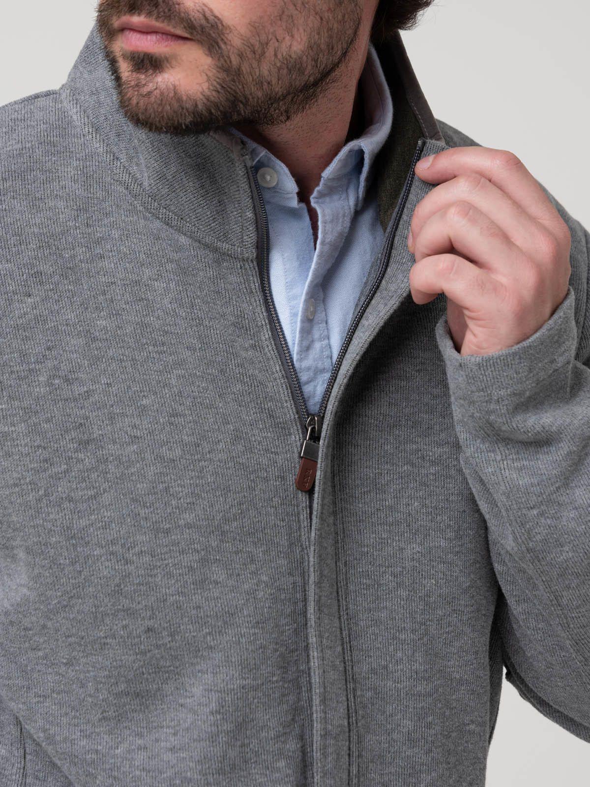 Polerón Algodón Orgánico Doble Gris Hombre-3