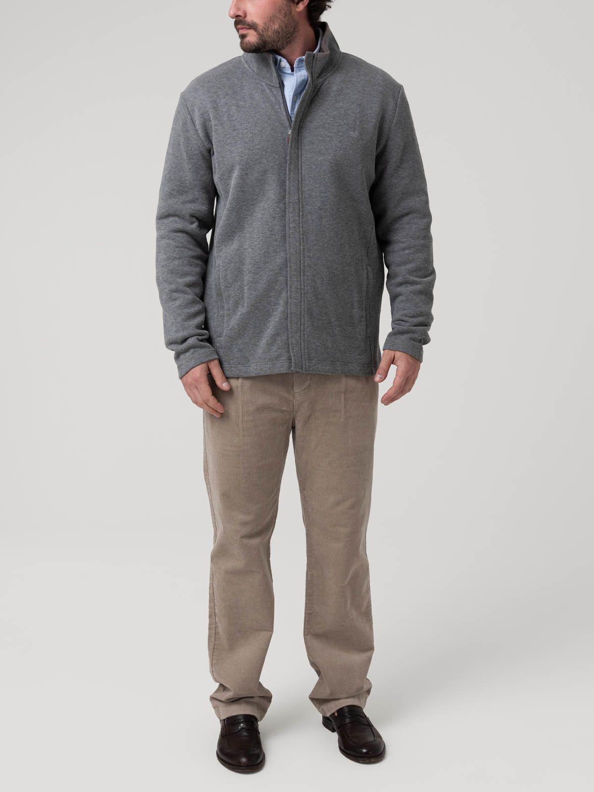 Polerón Algodón Orgánico Doble Gris Hombre-4