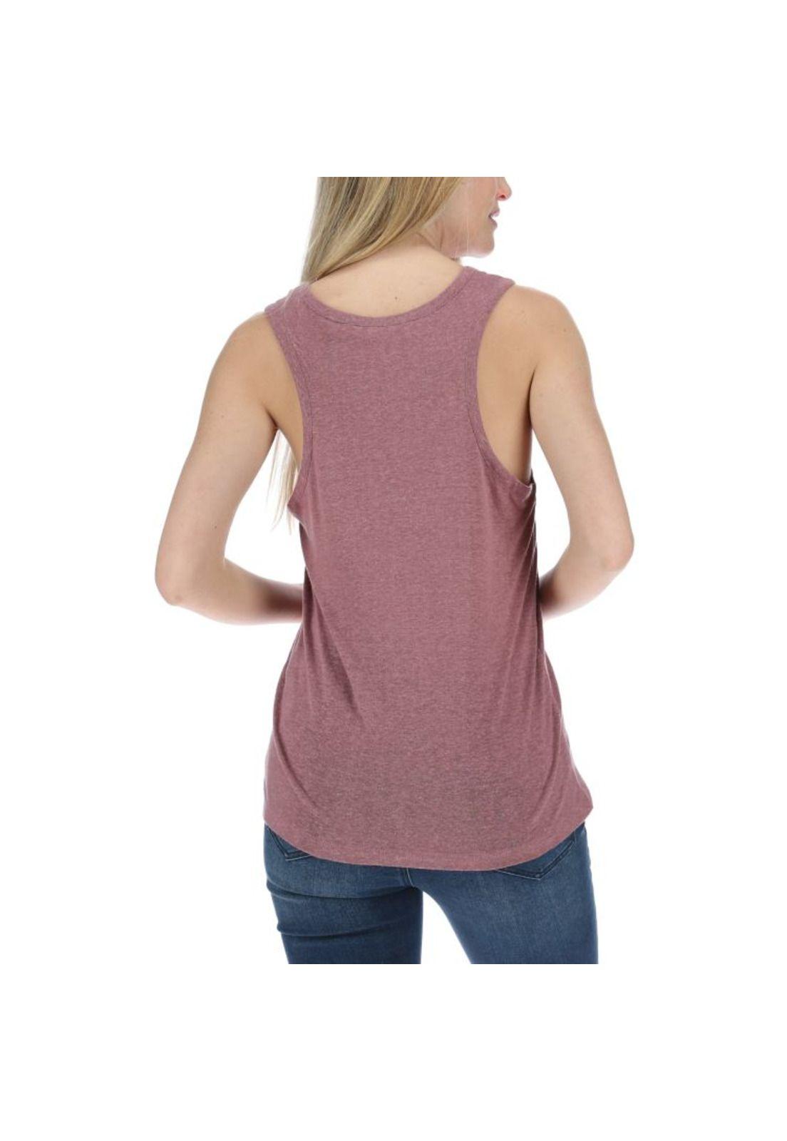 Polera Sm Mujer Lace Pocket Tank Top Burdeo-2
