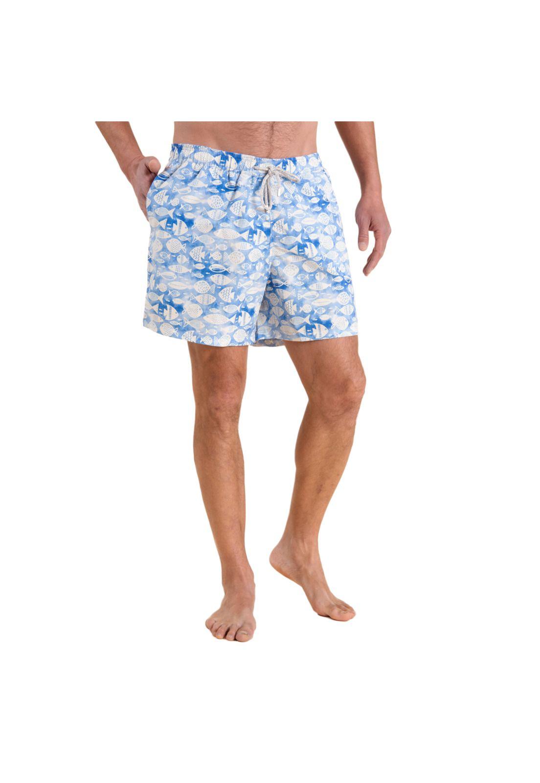 Traje De Baño Pet Reciclado Hombre Izam Azul-0