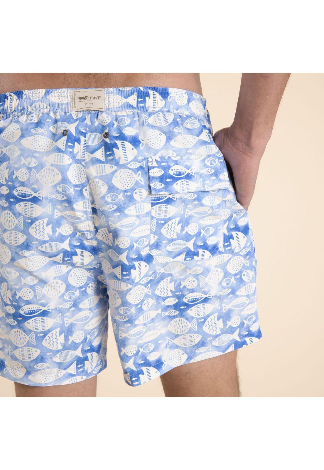 Traje De Baño Pet Reciclado Hombre Izam Azul-3
