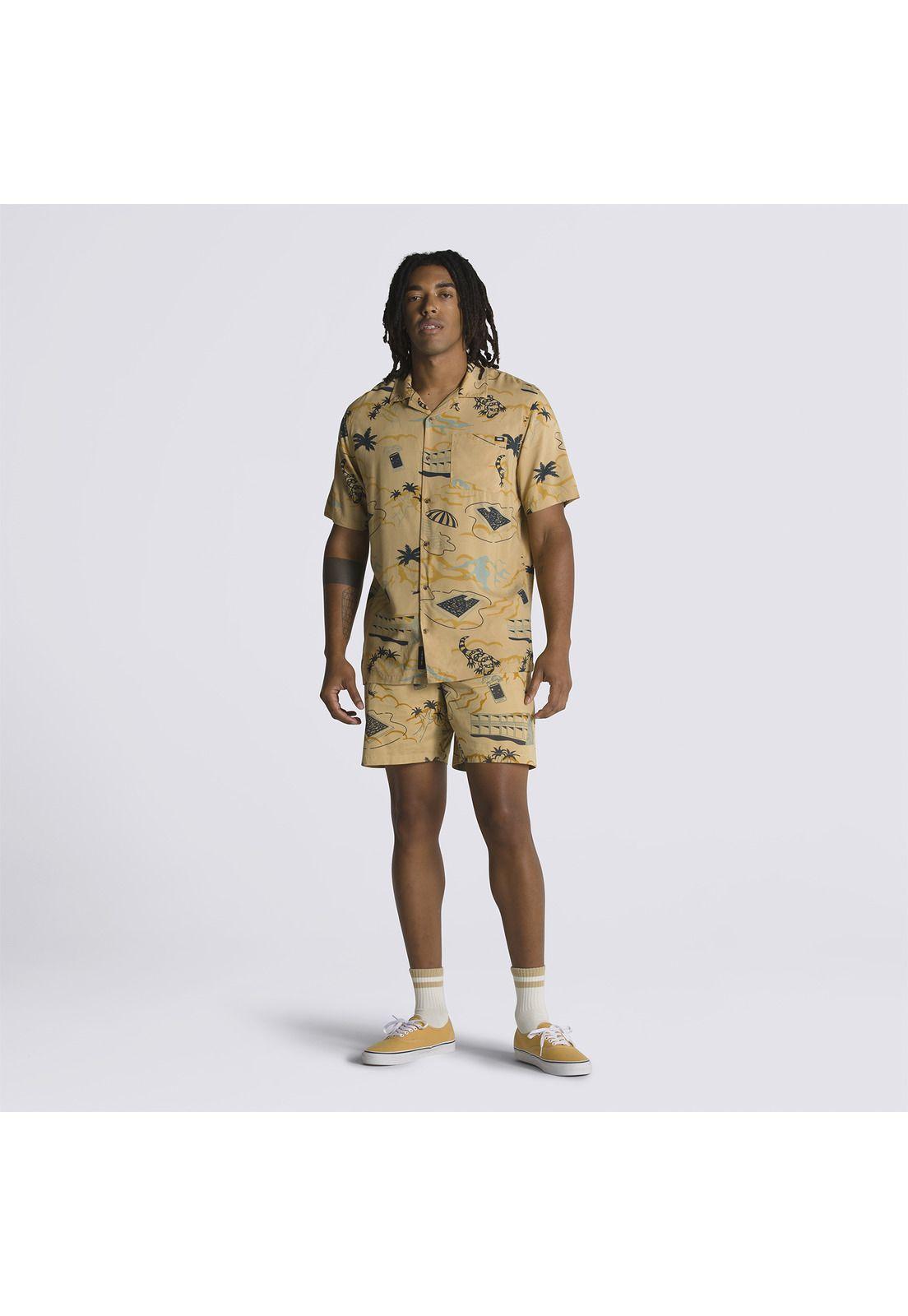 Polera Manga Corta Scenic Ss Shirt Mostaza Hombre-3