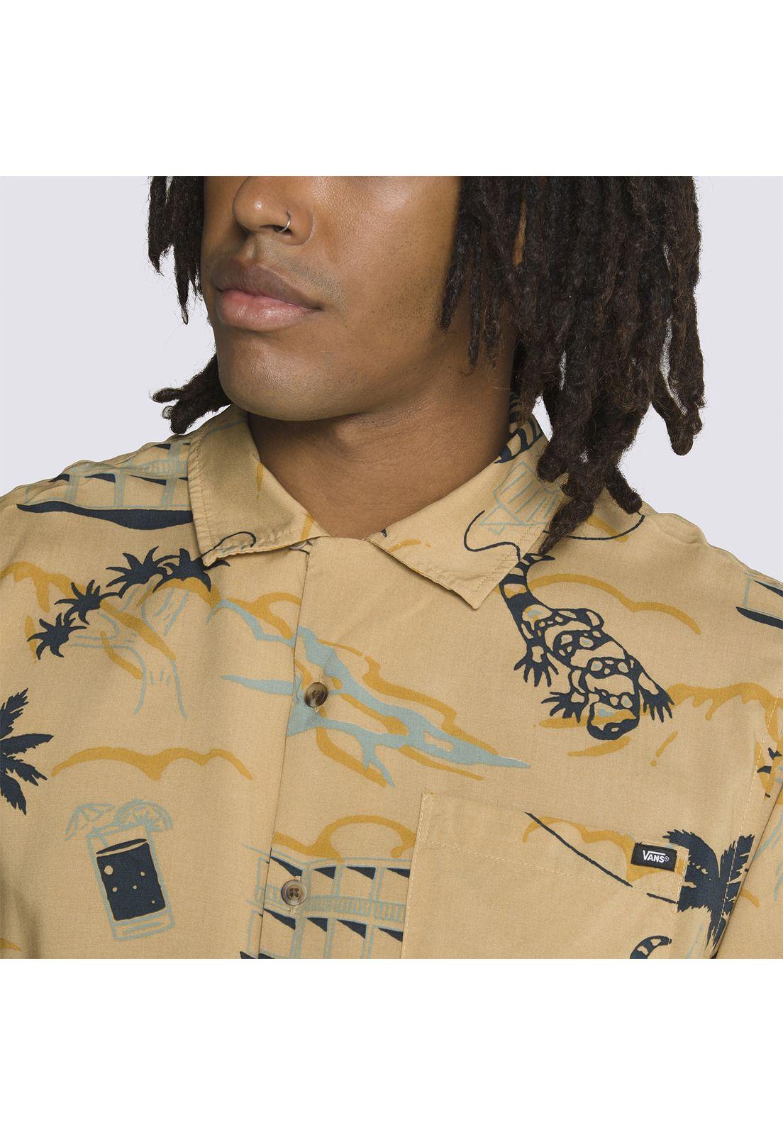 Polera Manga Corta Scenic Ss Shirt Mostaza Hombre-4