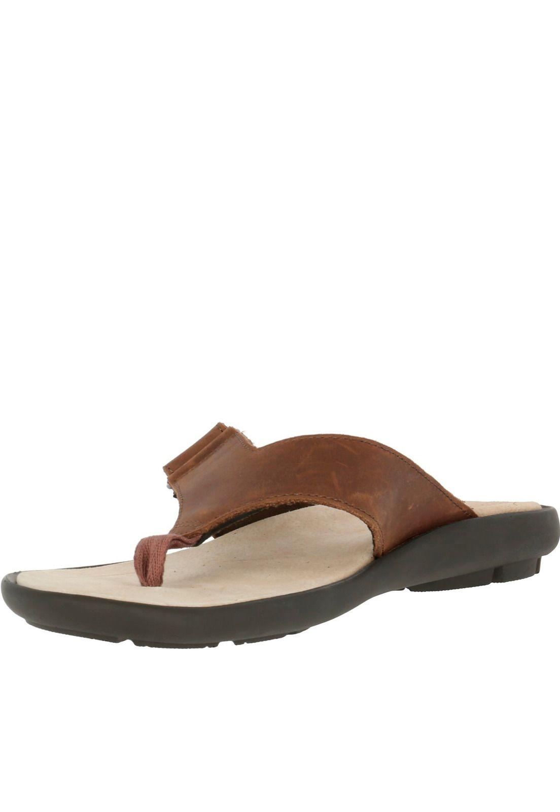 Sandalia Cuero Flip-Flop Café-0