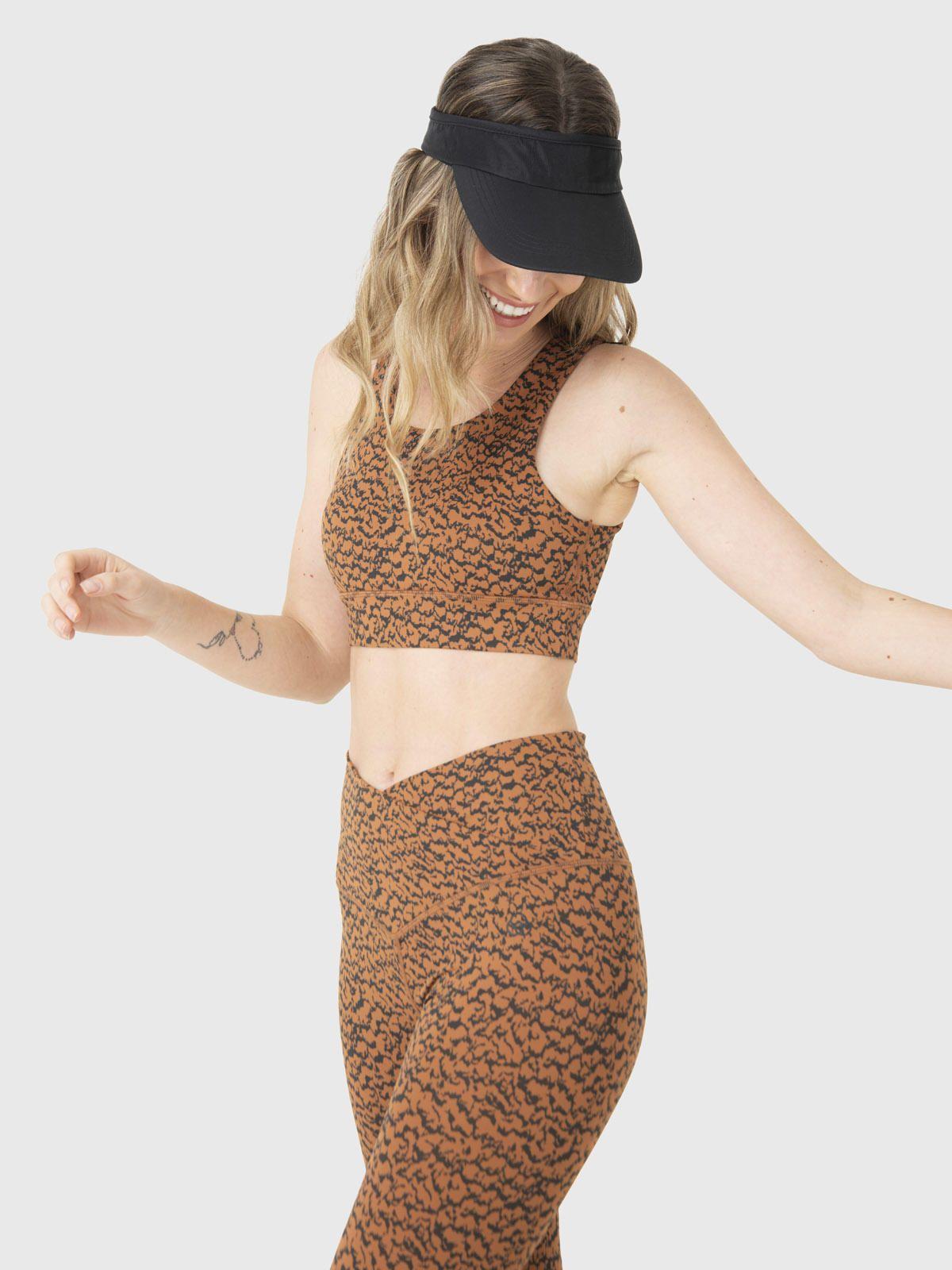 Peto Deportivo Mujer Open Bra café-1