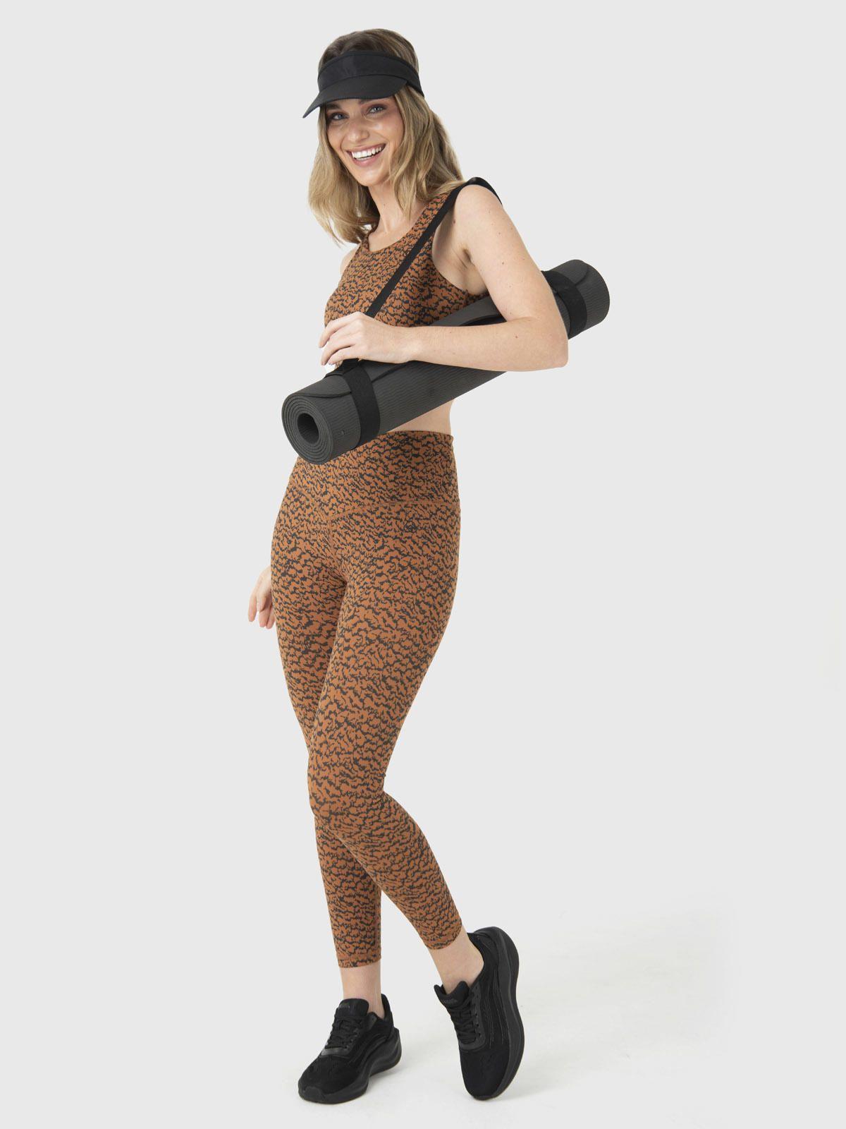 Peto Deportivo Mujer Open Bra café-4