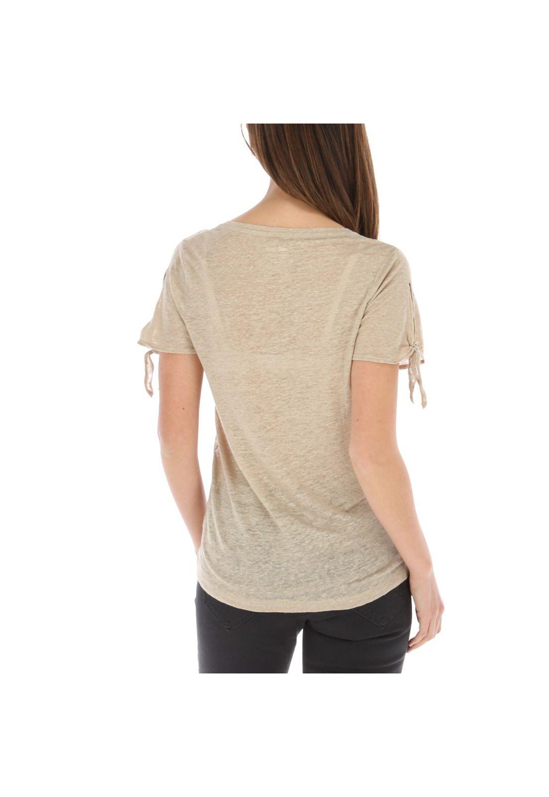 Polera Mujer Lino Daisy Dorado-2
