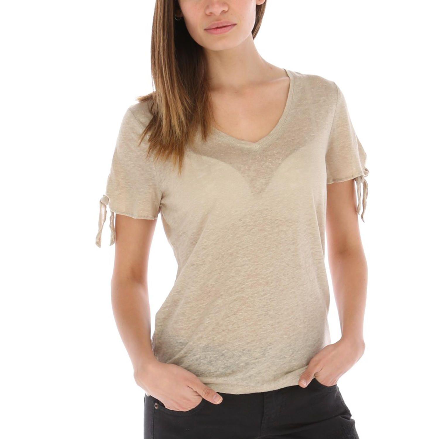 Polera Mujer Lino Daisy Dorado-0