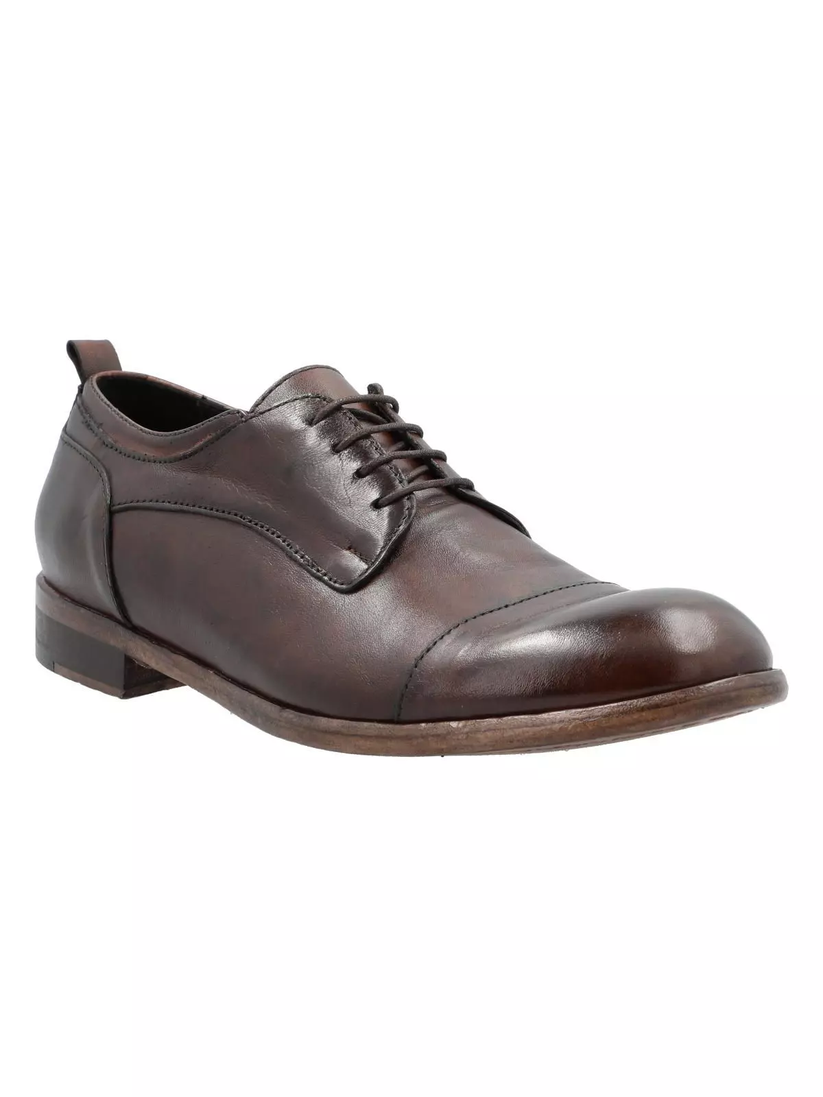 Zapato Cuero Hombre Alessandro Café-1