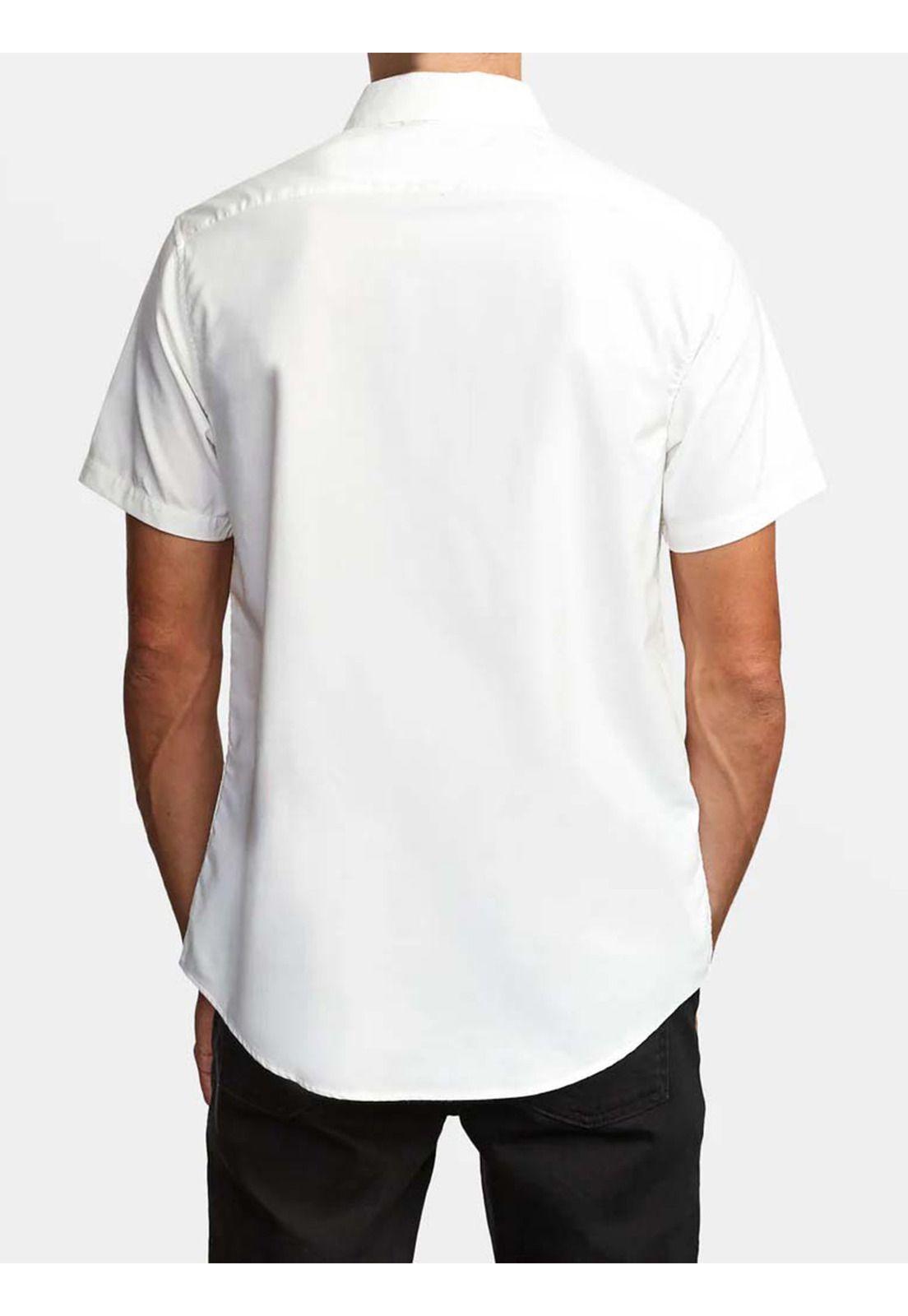 Camisa manga corta Hombre Strech Blanco Rvca-1
