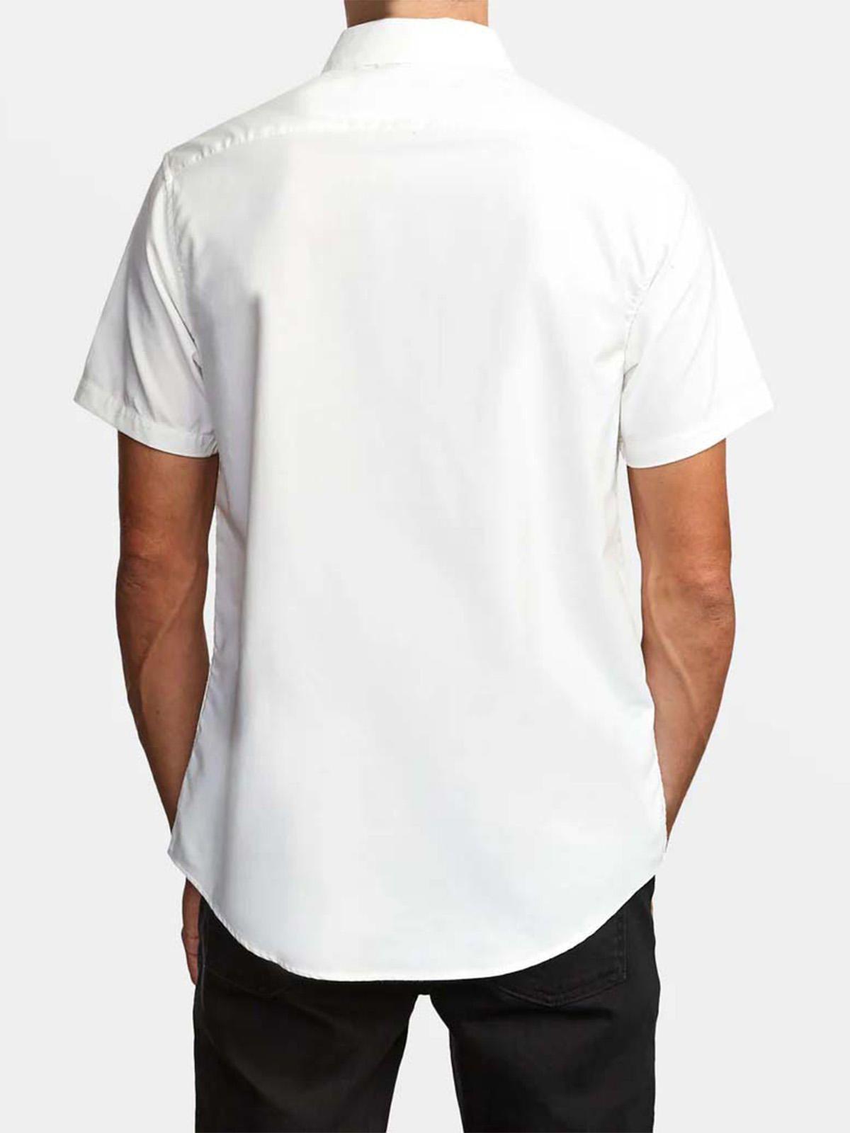 Camisa manga corta Hombre Strech Blanco Rvca-1