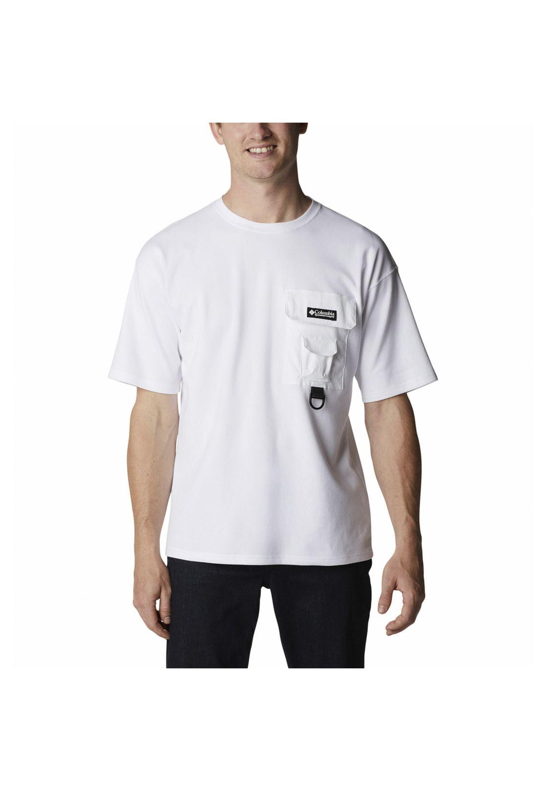 Polera M/C Hombre Field Creek Short Sl Blanco-0