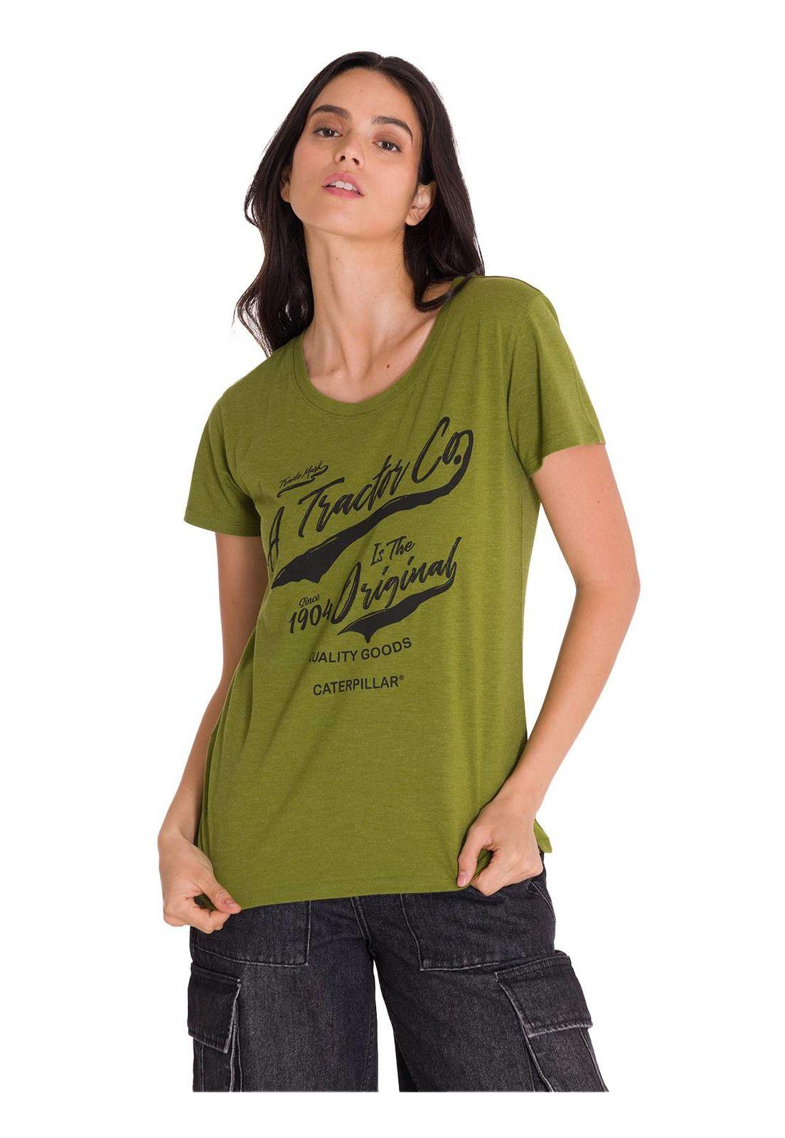 Polera Crew Everyday Graphic 1 Mujer Verde Musgo-1