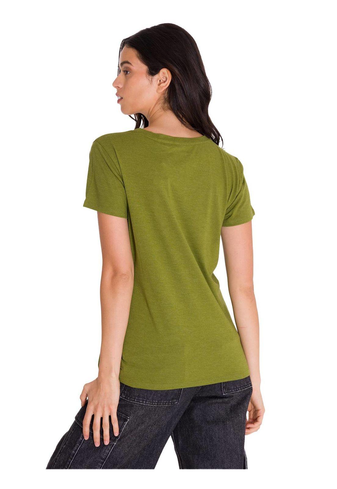 Polera Crew Everyday Graphic 1 Mujer Verde Musgo-3