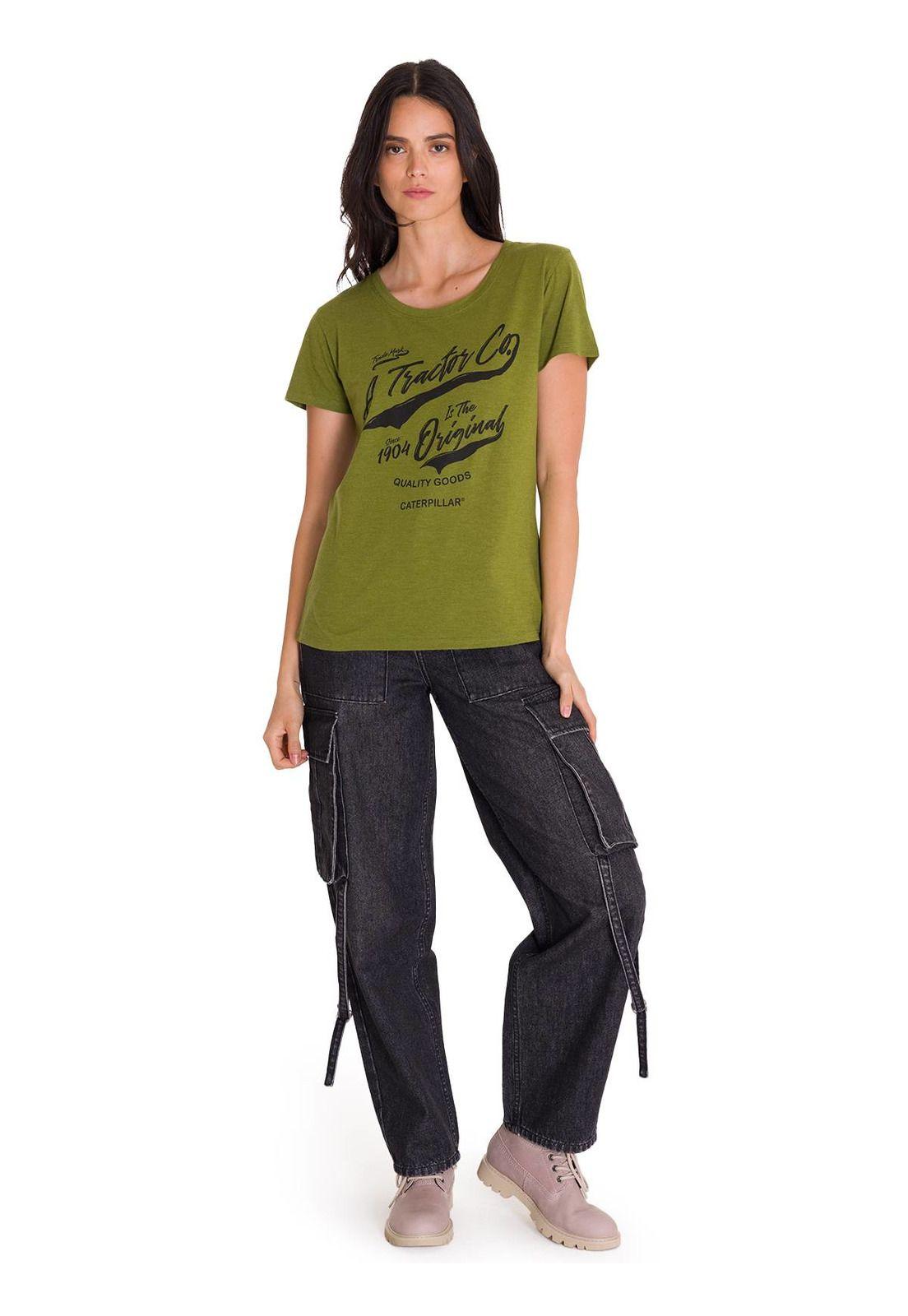 Polera Crew Everyday Graphic 1 Mujer Verde Musgo-5
