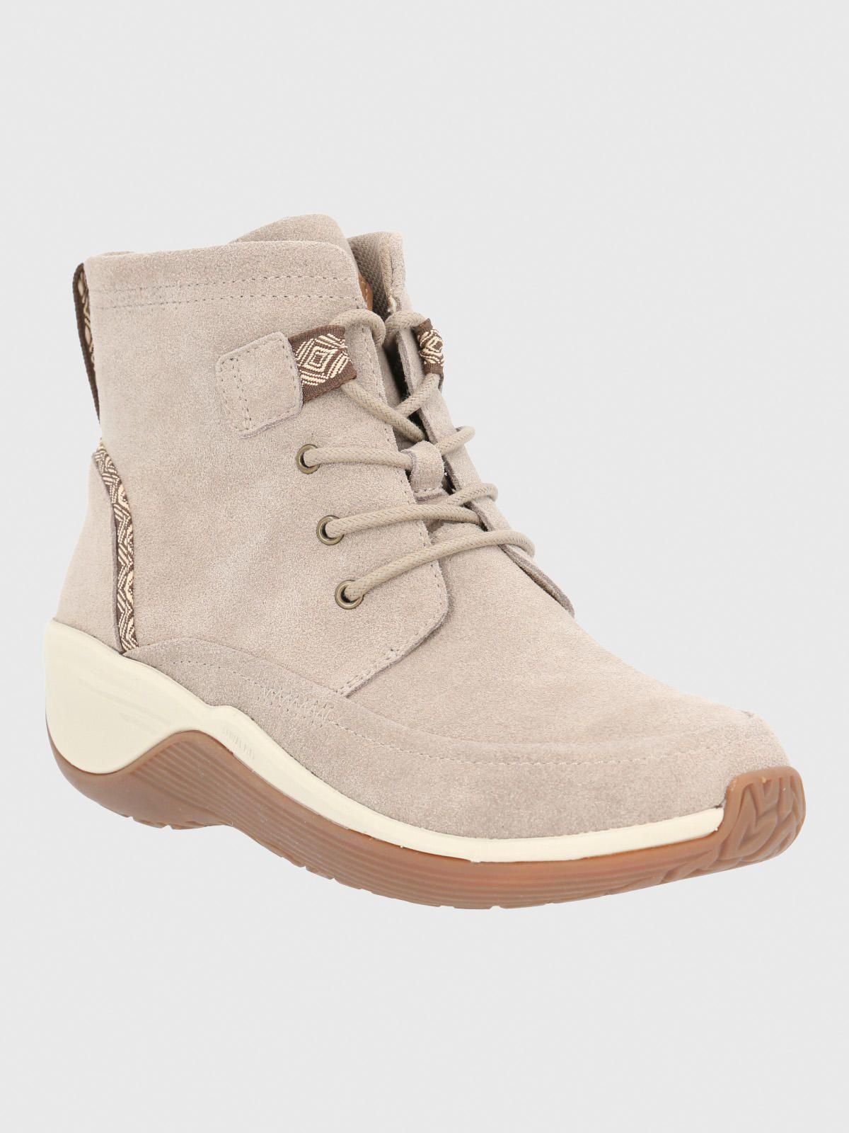 Botin Cuero Mujer Spinal Rug Lace Beige-0