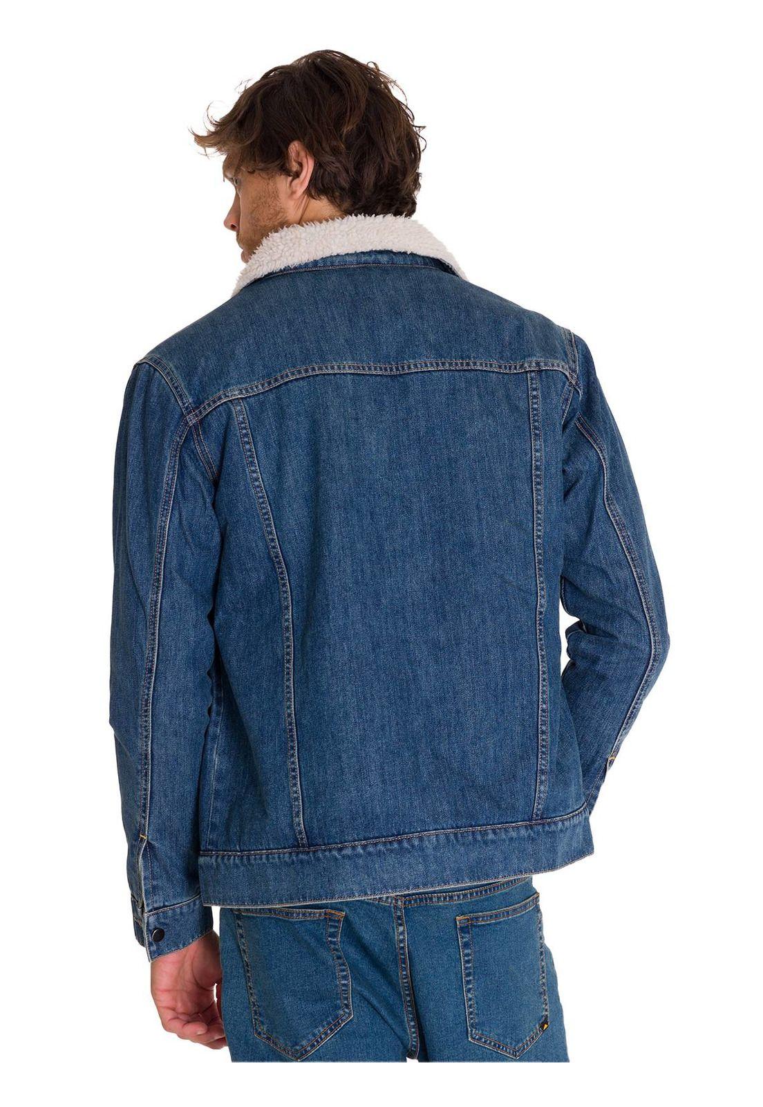 Chaqueta Sherpa Lined Work Unisex Denim-3