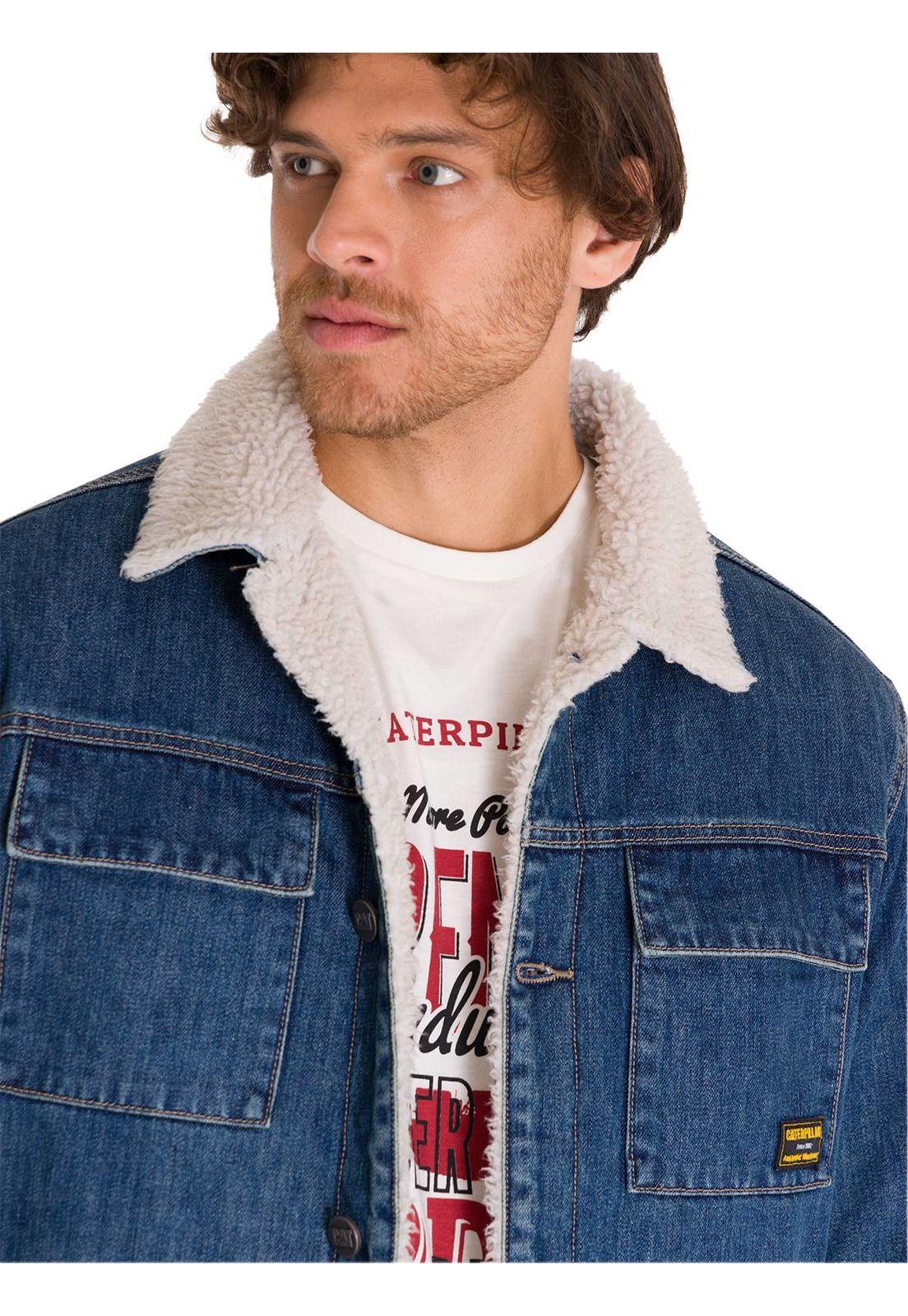 Chaqueta Sherpa Lined Work Unisex Denim-4