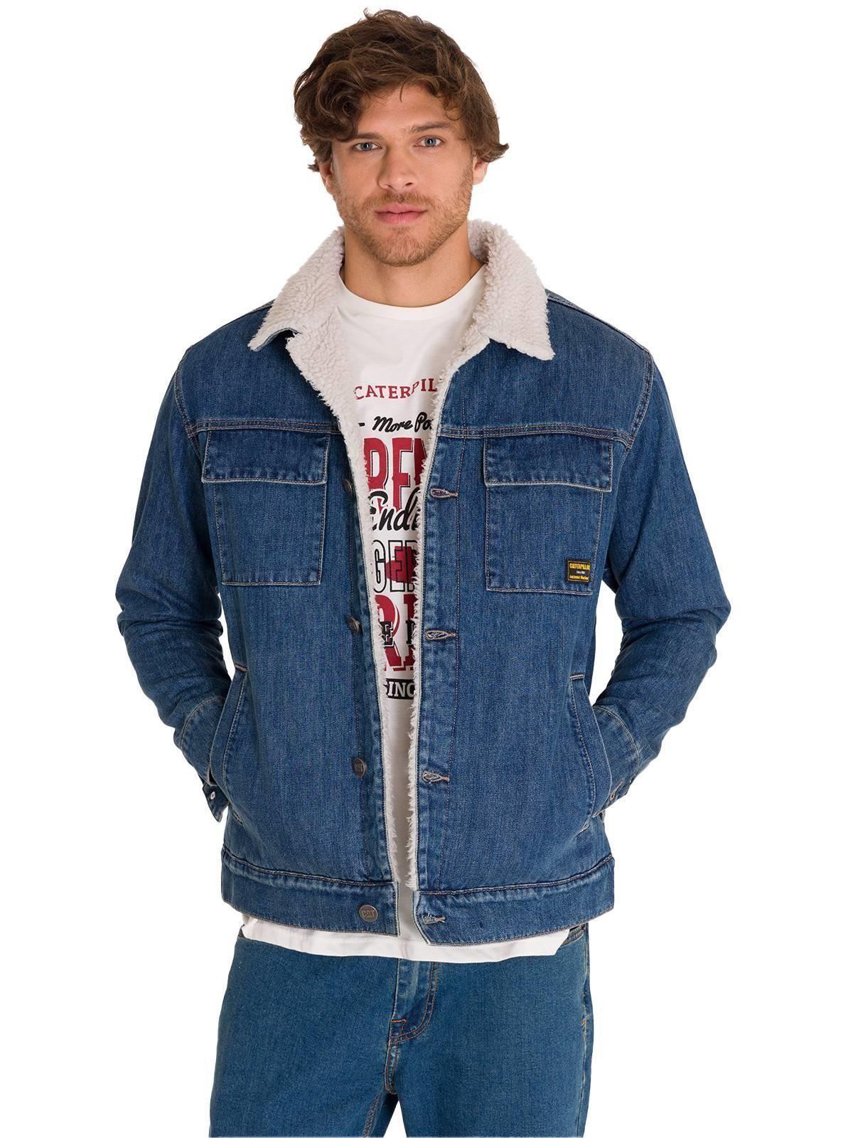 Chaqueta Sherpa Lined Work Unisex Denim-0