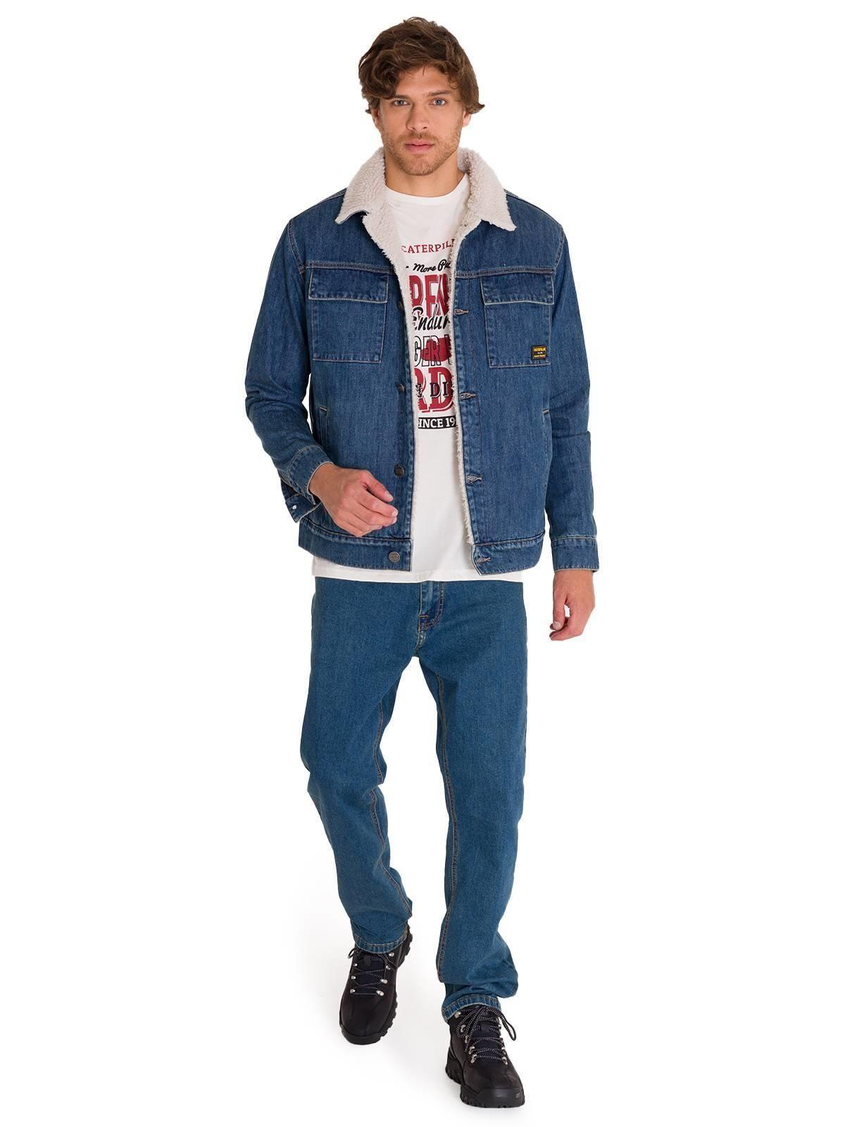 Chaqueta Sherpa Lined Work Unisex Denim-5