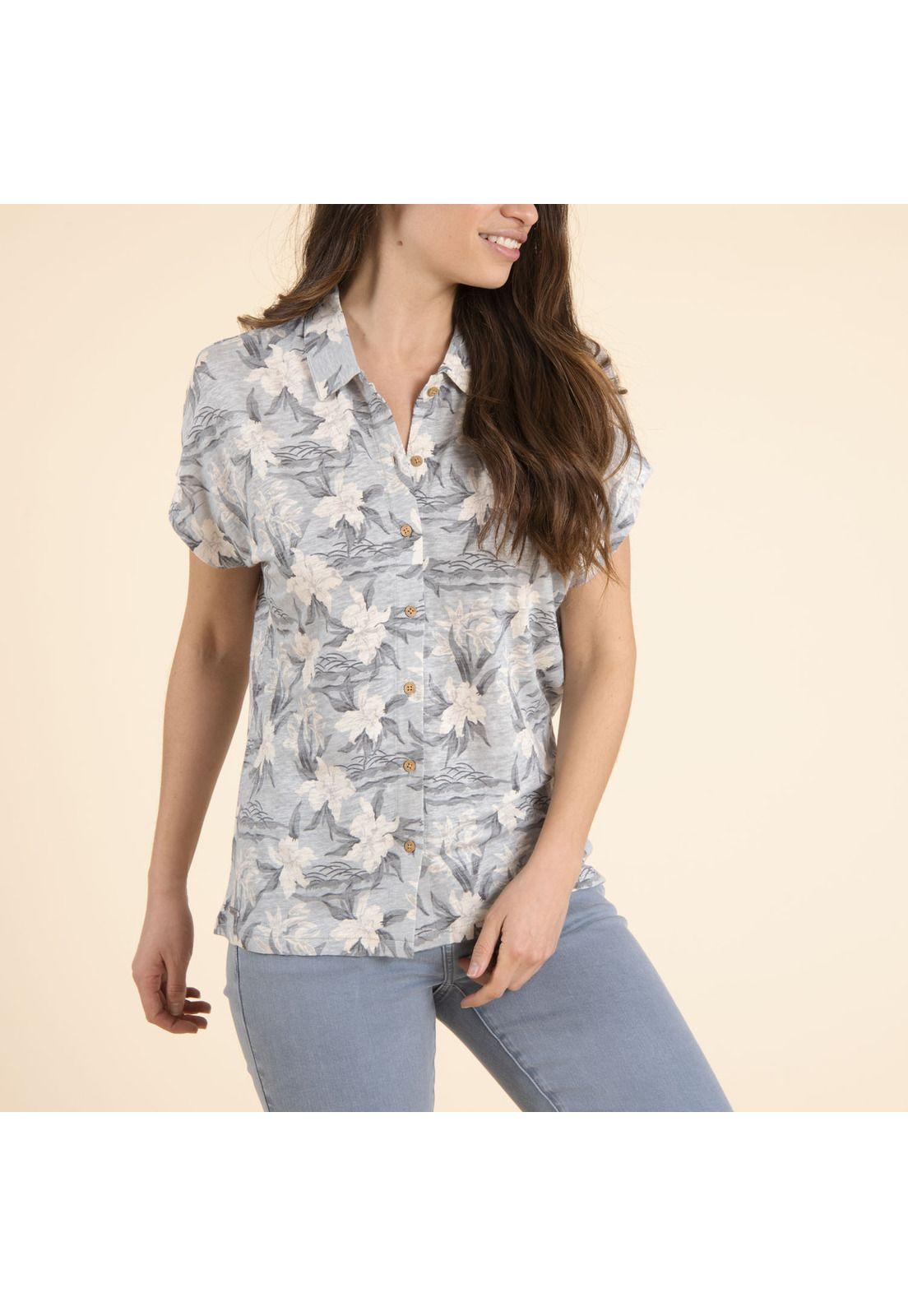 Polera Lino Orgánico Mujer Alma Gris-1