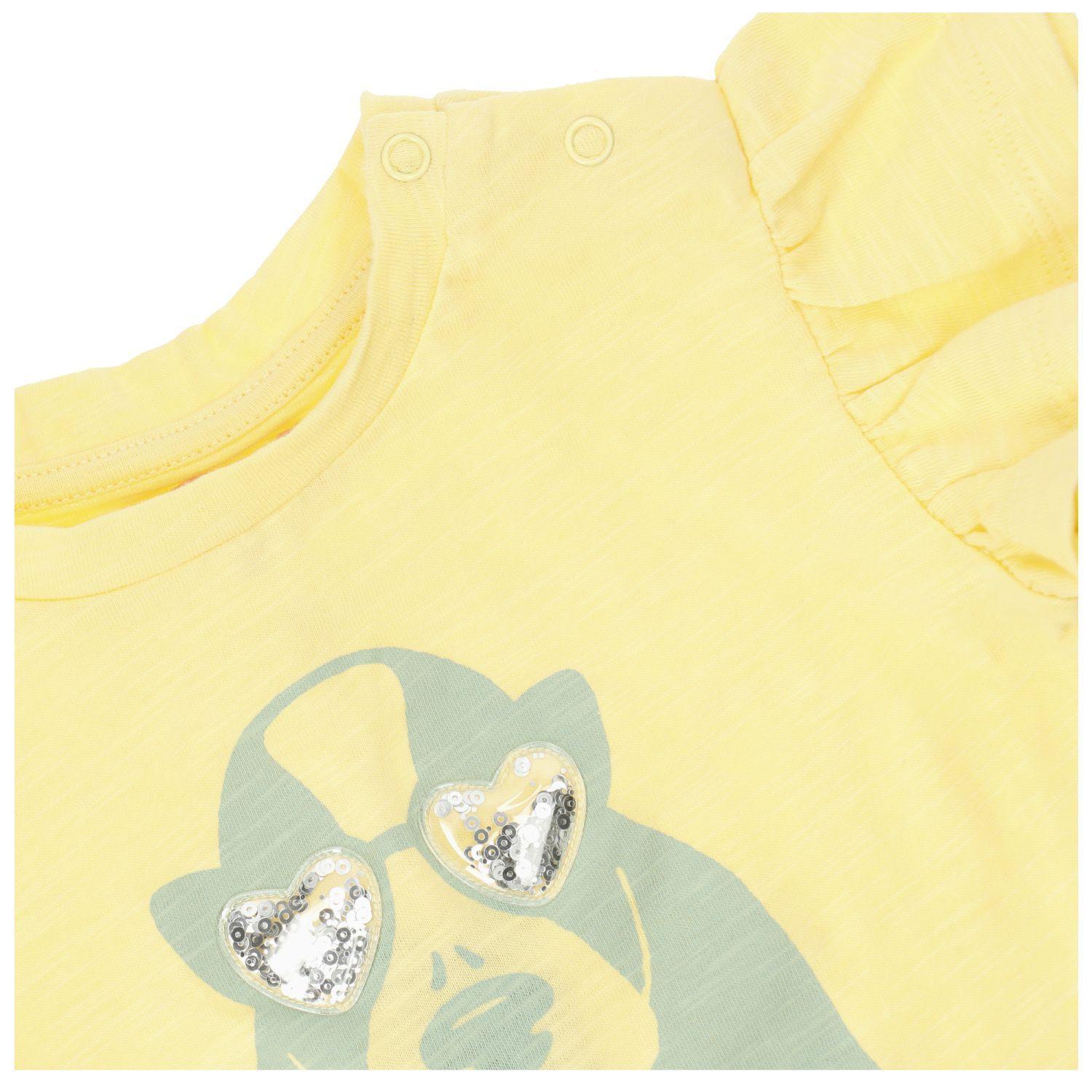 Polera M/C Niña Print Amarillo-2