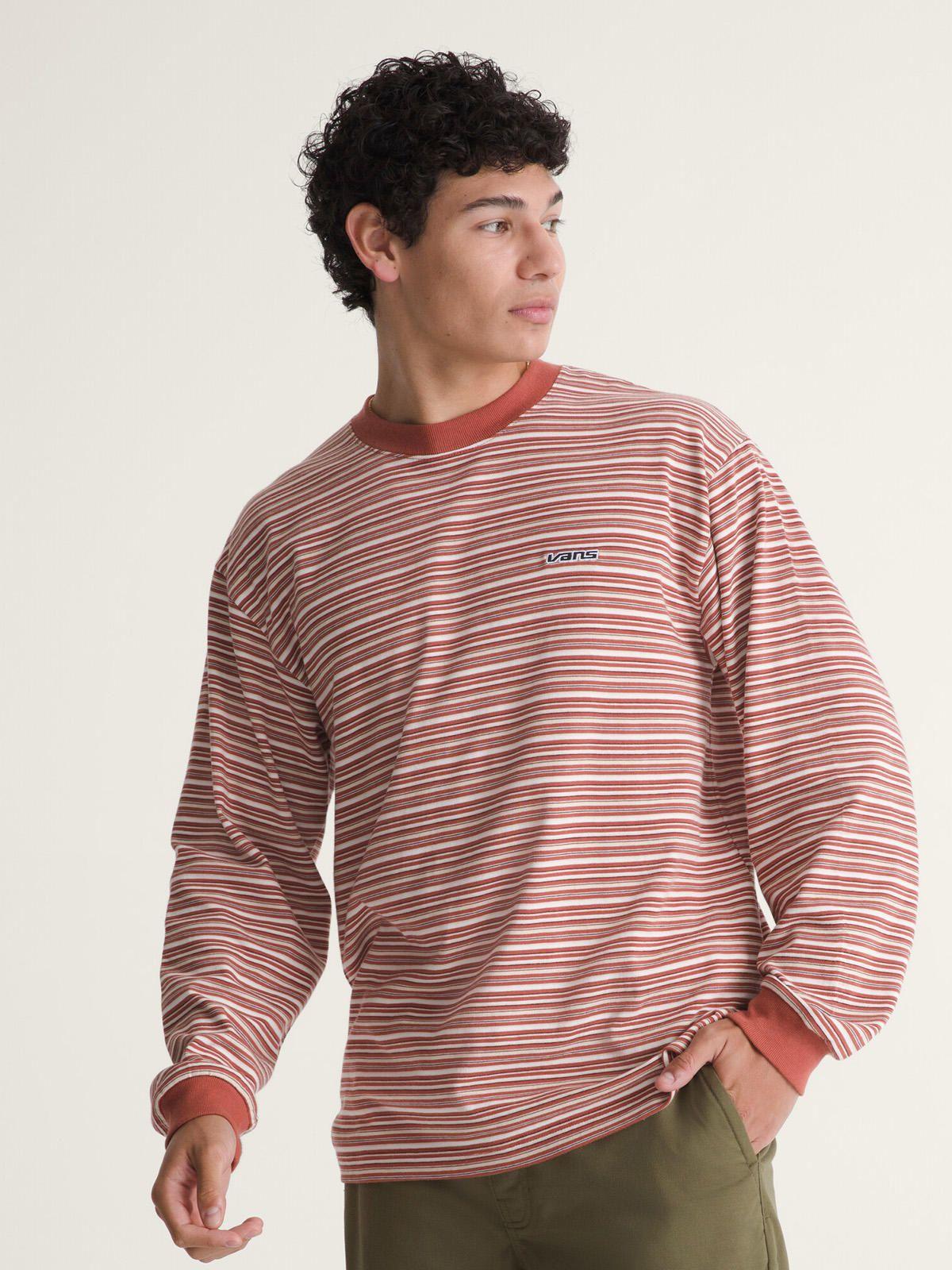 Sweater Hombre Wesley Stripe Ls Kni Naranjo-0
