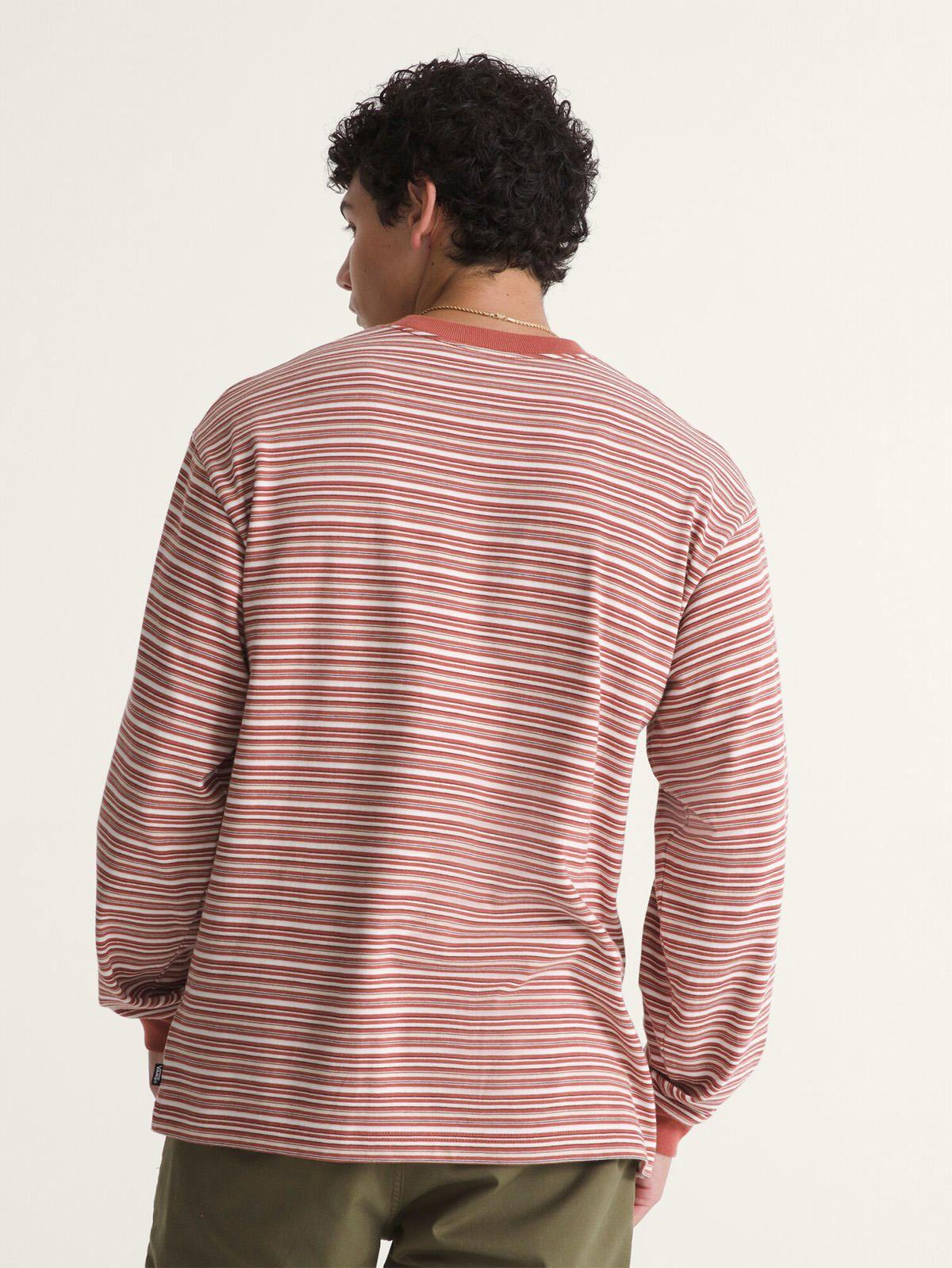 Sweater Hombre Wesley Stripe Ls Kni Naranjo-1