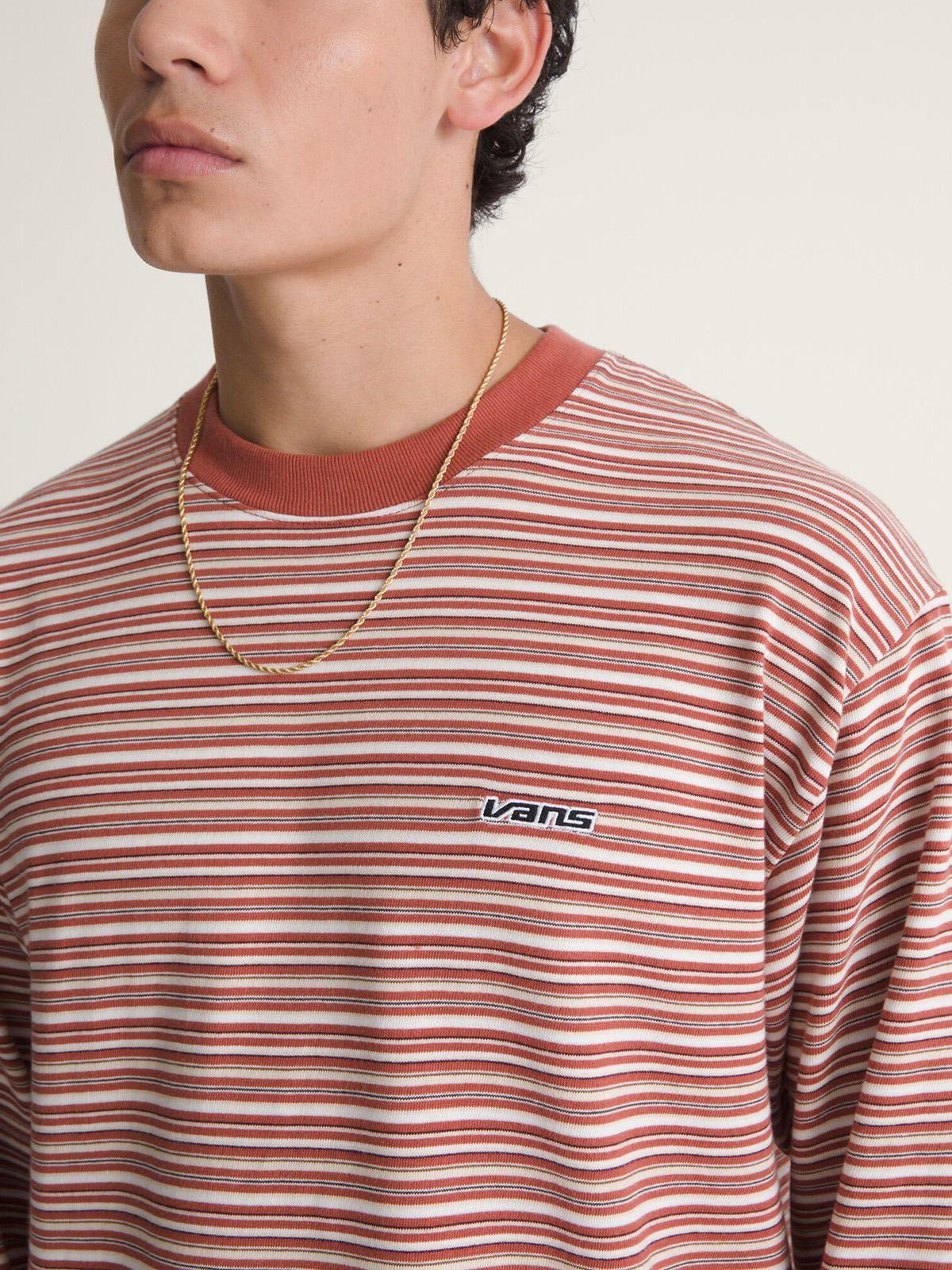 Sweater Hombre Wesley Stripe Ls Kni Naranjo-3
