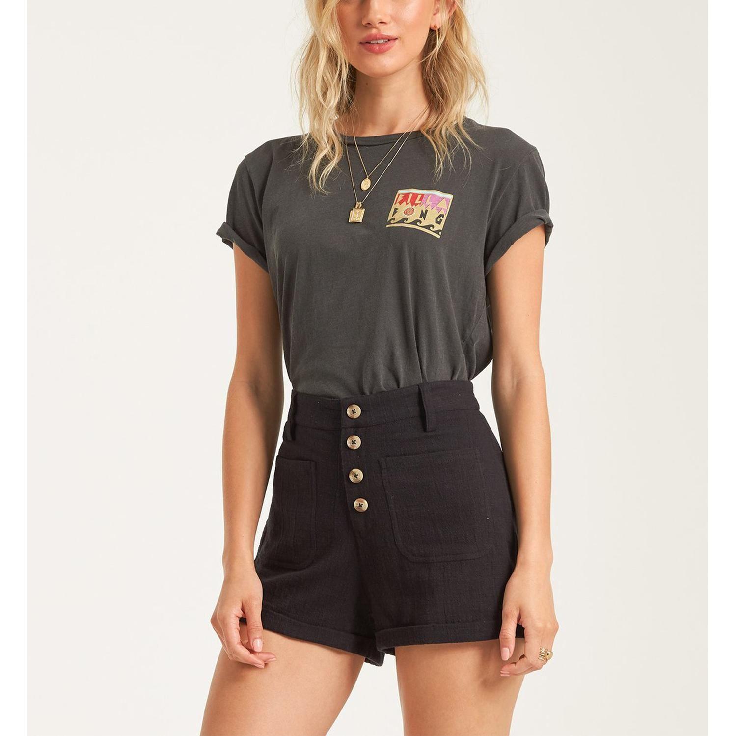 Short  Leave Rad Negro Mujer-0