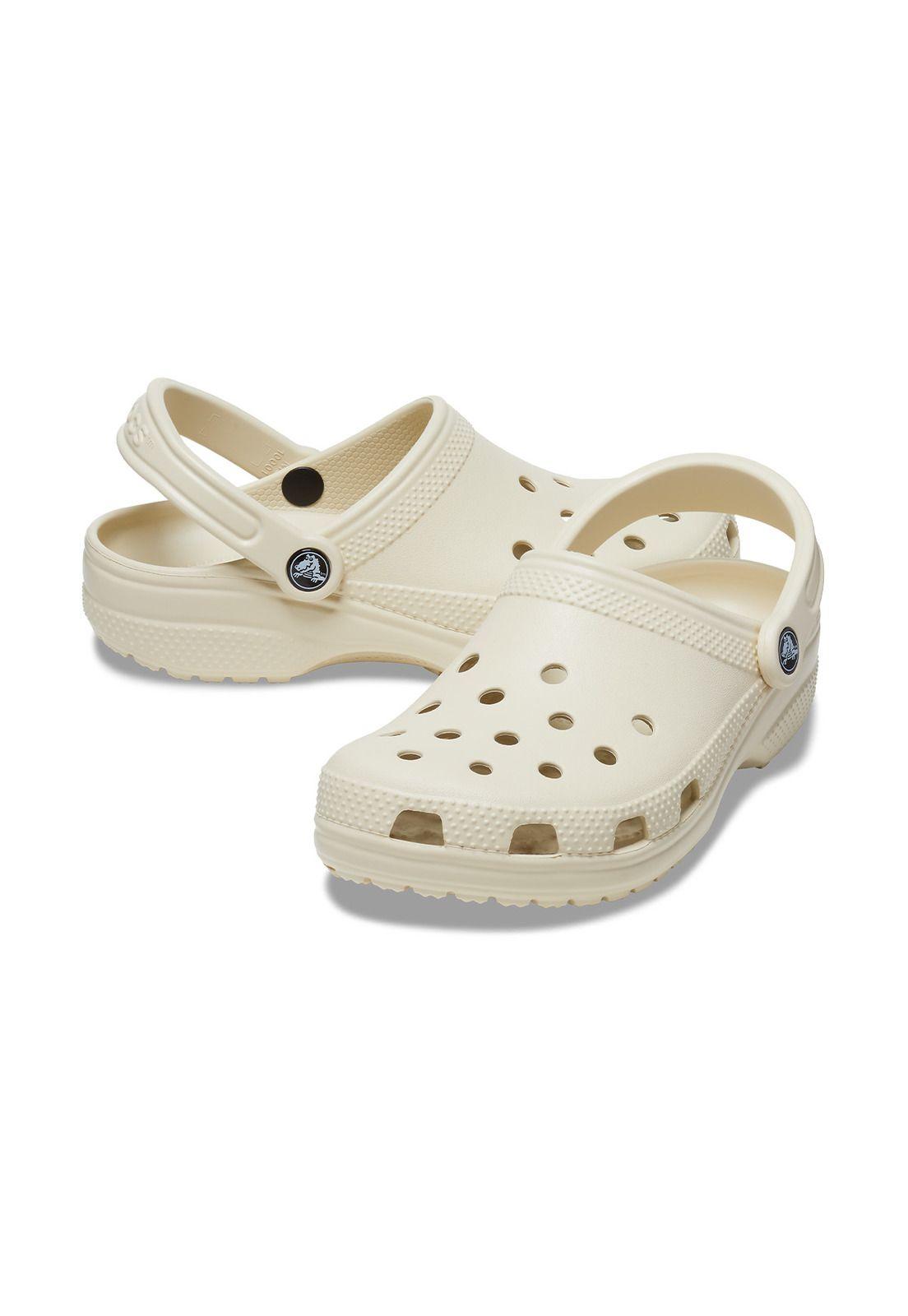 Zueco Crocs Mujer Classic Clog Beige-3