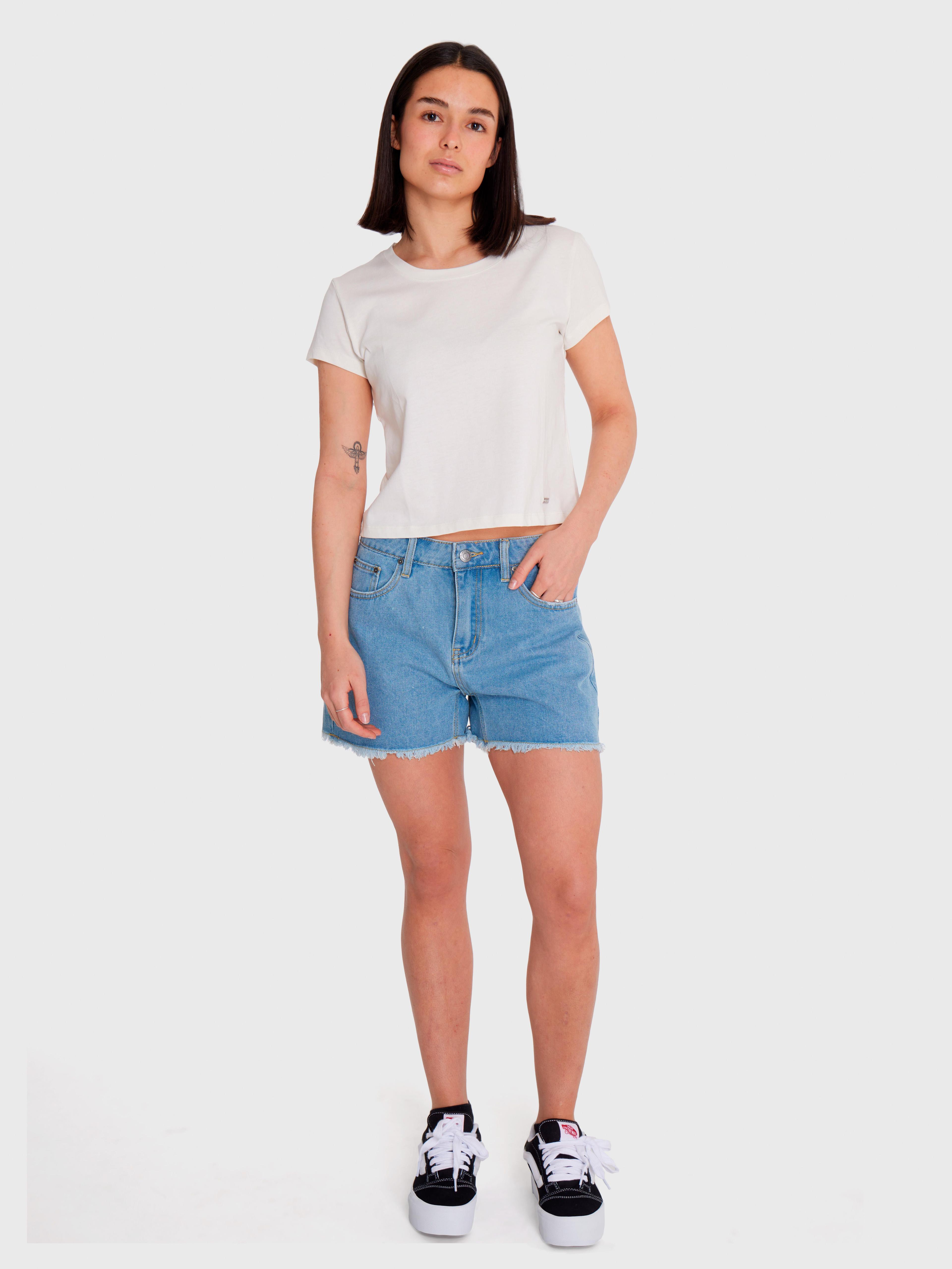 Short Mujer Summer Vibes Denim-0