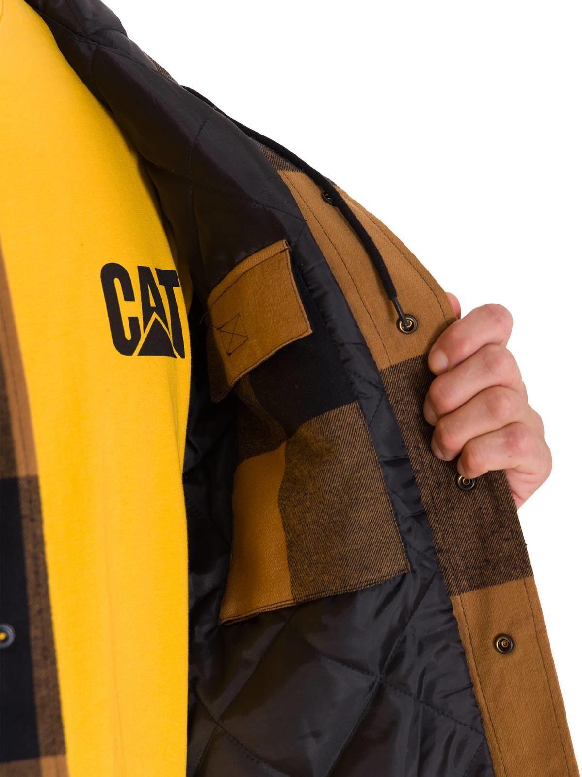 Chaqueta Hooded Flannel Hombre Negro y Café-5