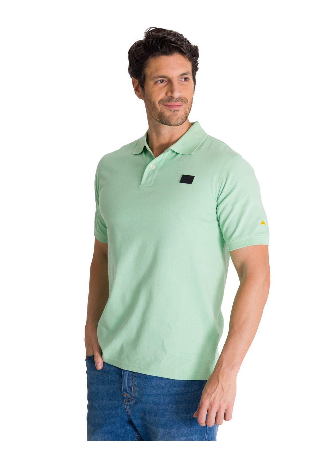 Polera Polo Manga Corta Hombre Logo Verde-0