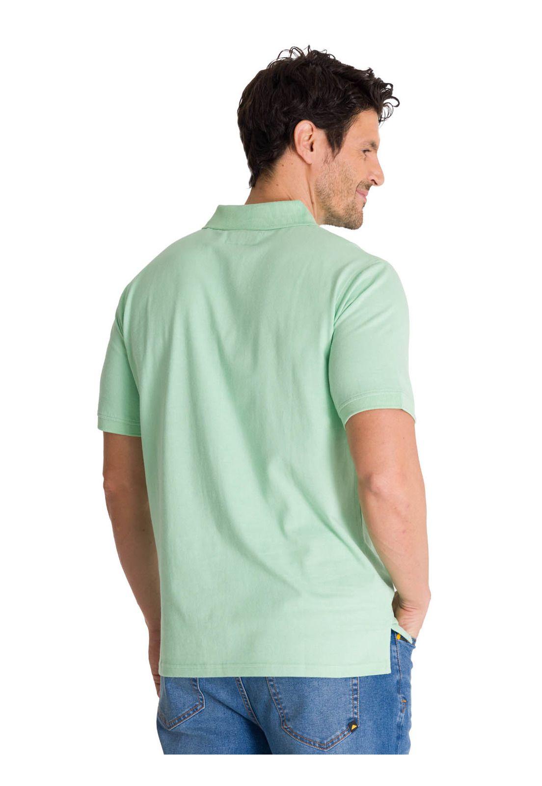Polera Polo Manga Corta Hombre Logo Verde-3