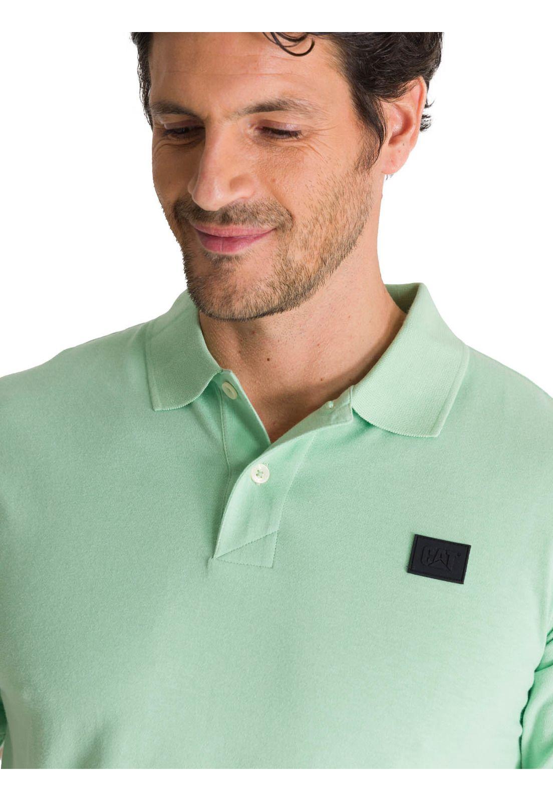 Polera Polo Manga Corta Hombre Logo Verde-5