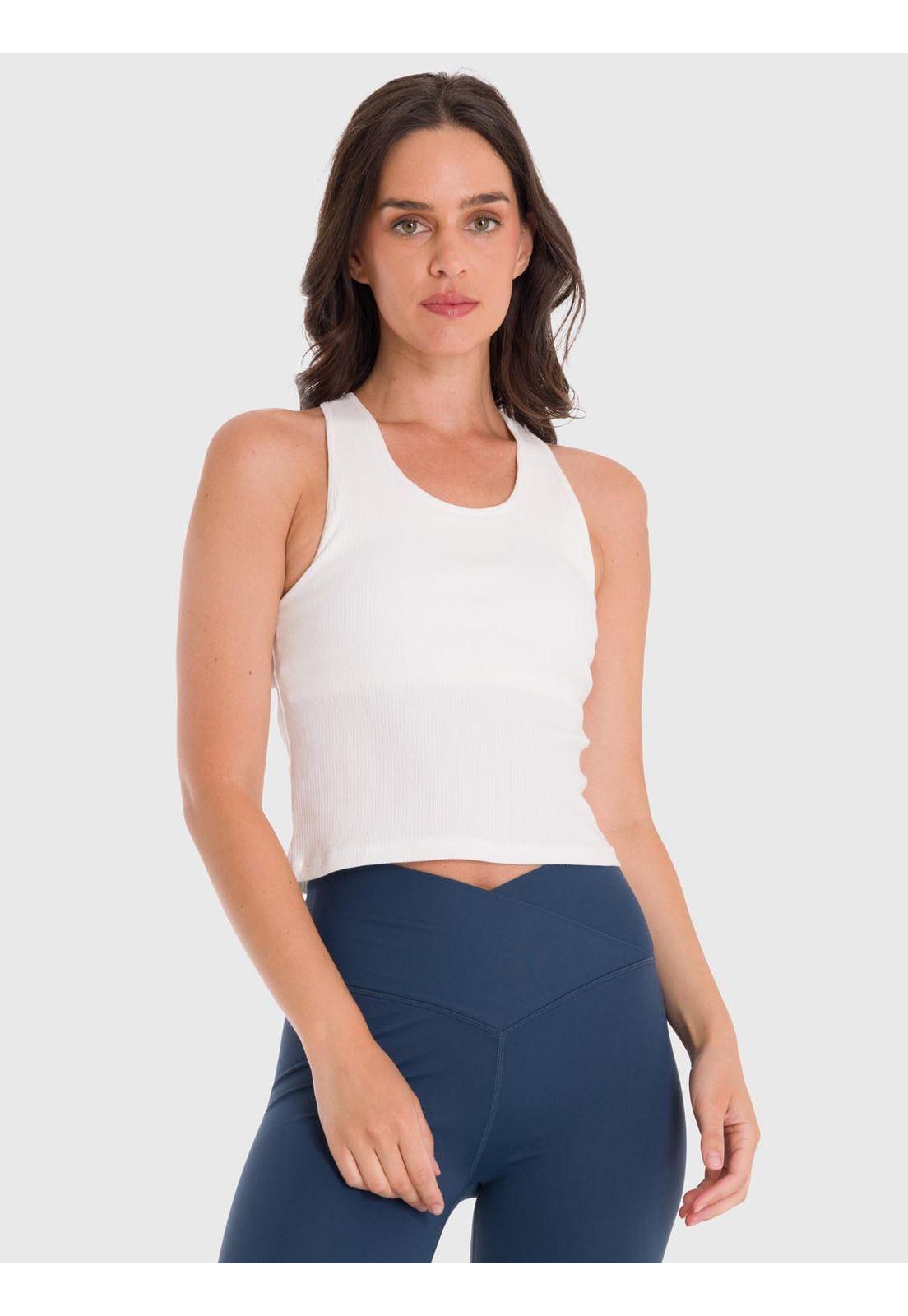 Polera Mujer Crop T-Shirt Blanca-3