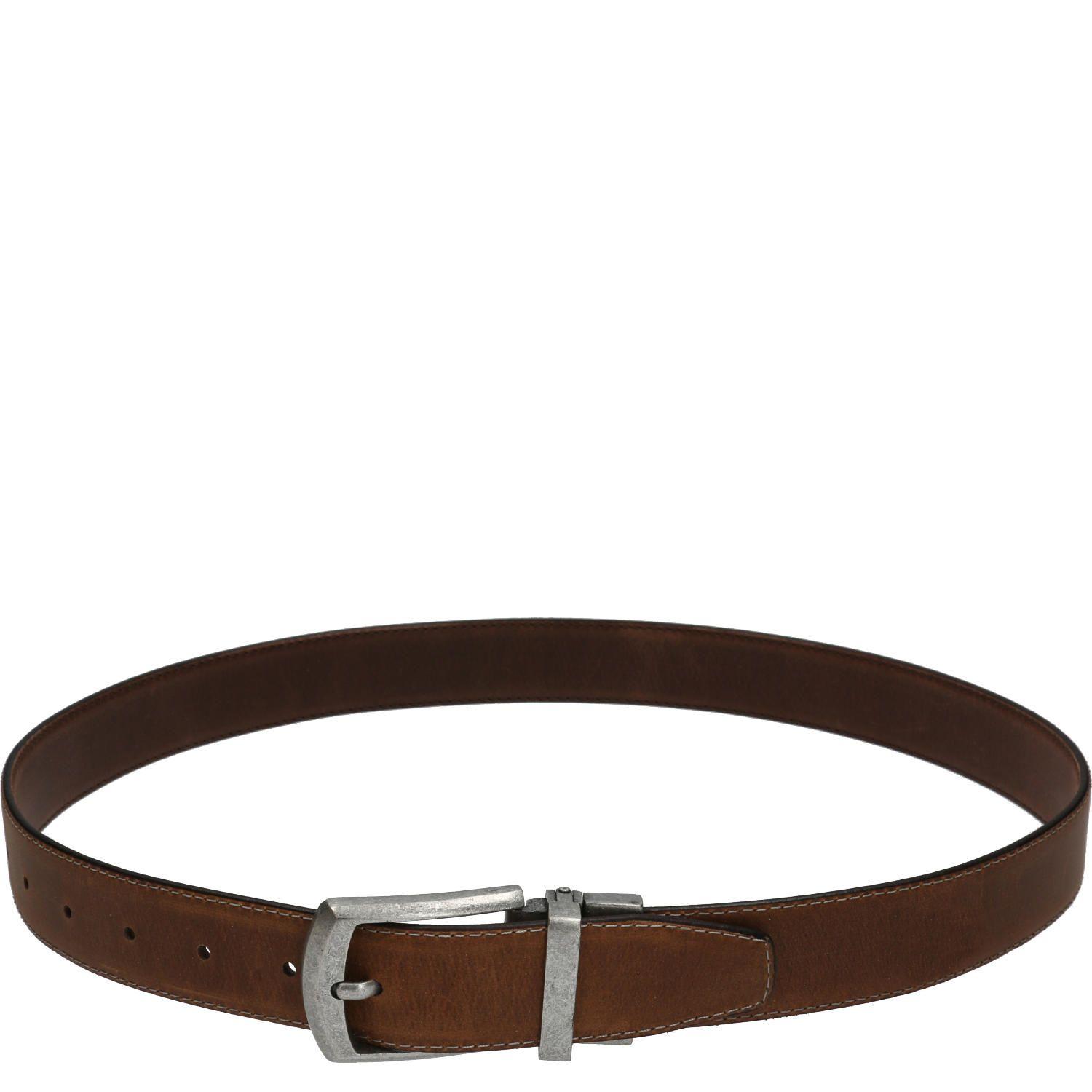 Cinturón Cuero Hombre Rf New Reversible Café-3