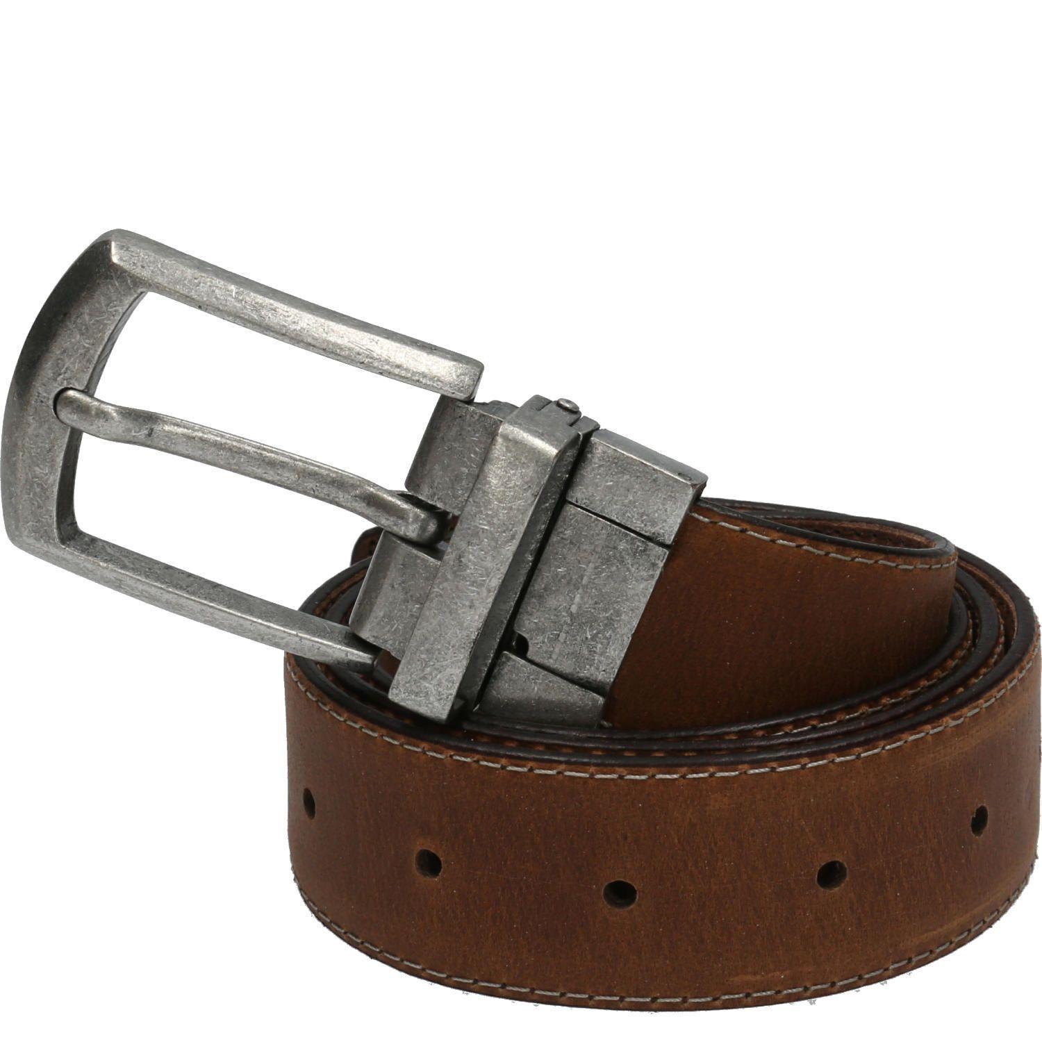 Cinturón Cuero Hombre Rf New Reversible Café-1
