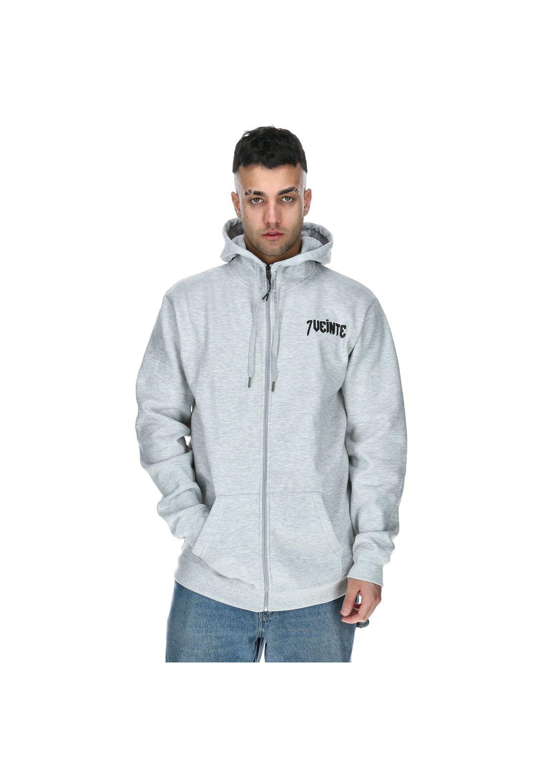 Polerón Unisex 7Patch Gris -0