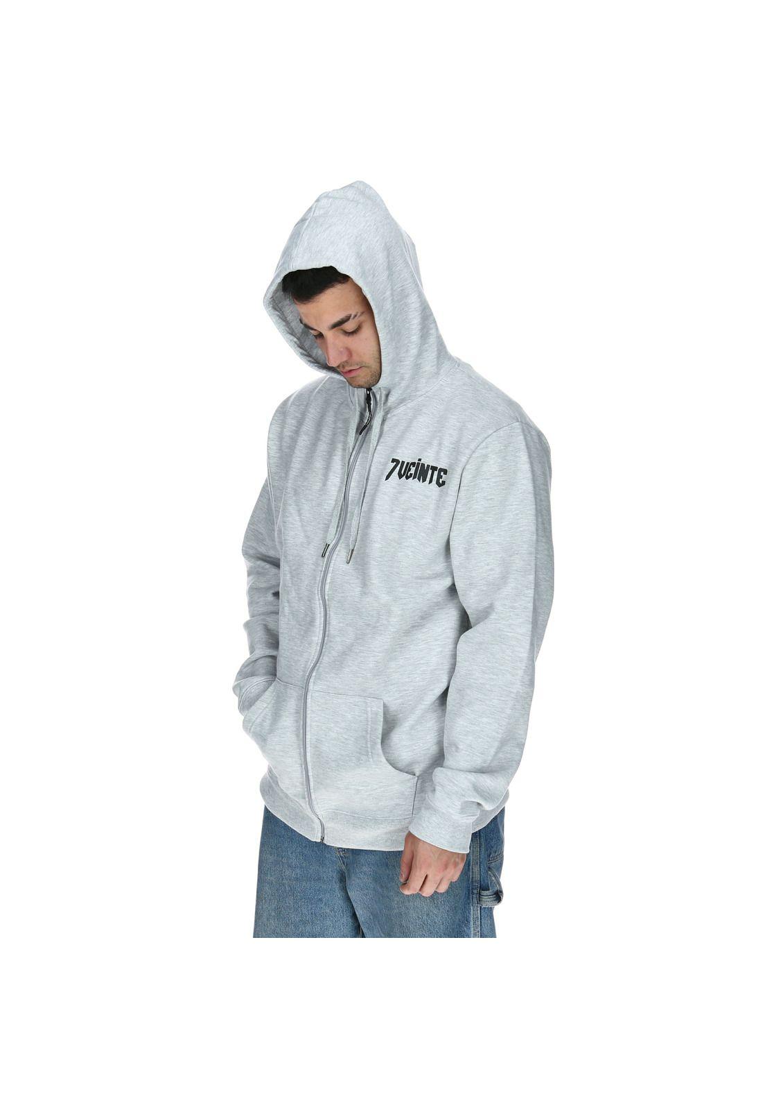 Polerón Unisex 7Patch Gris -4