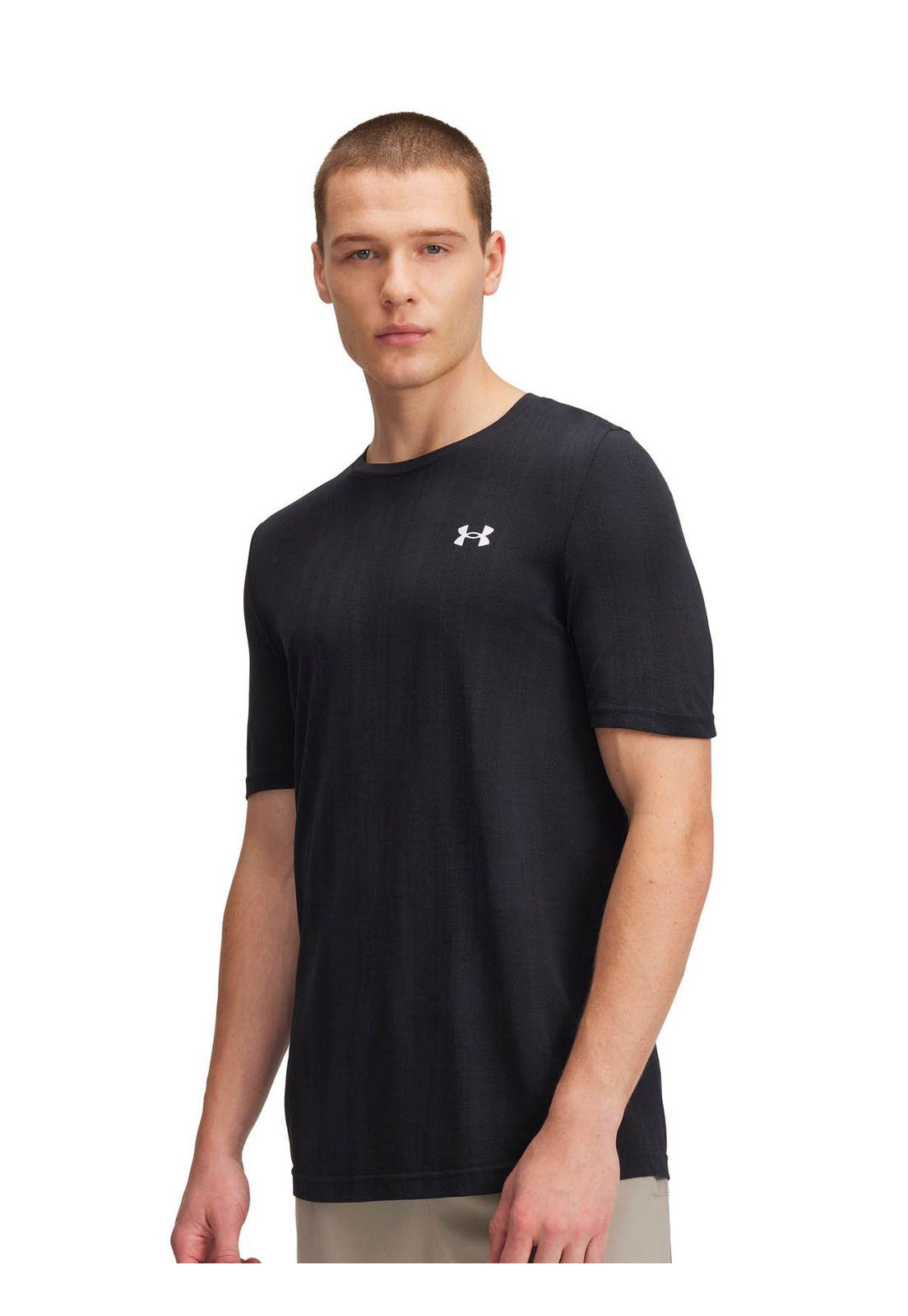 Polera Manga Corta Training  hombre Vanish Seamless negro -0