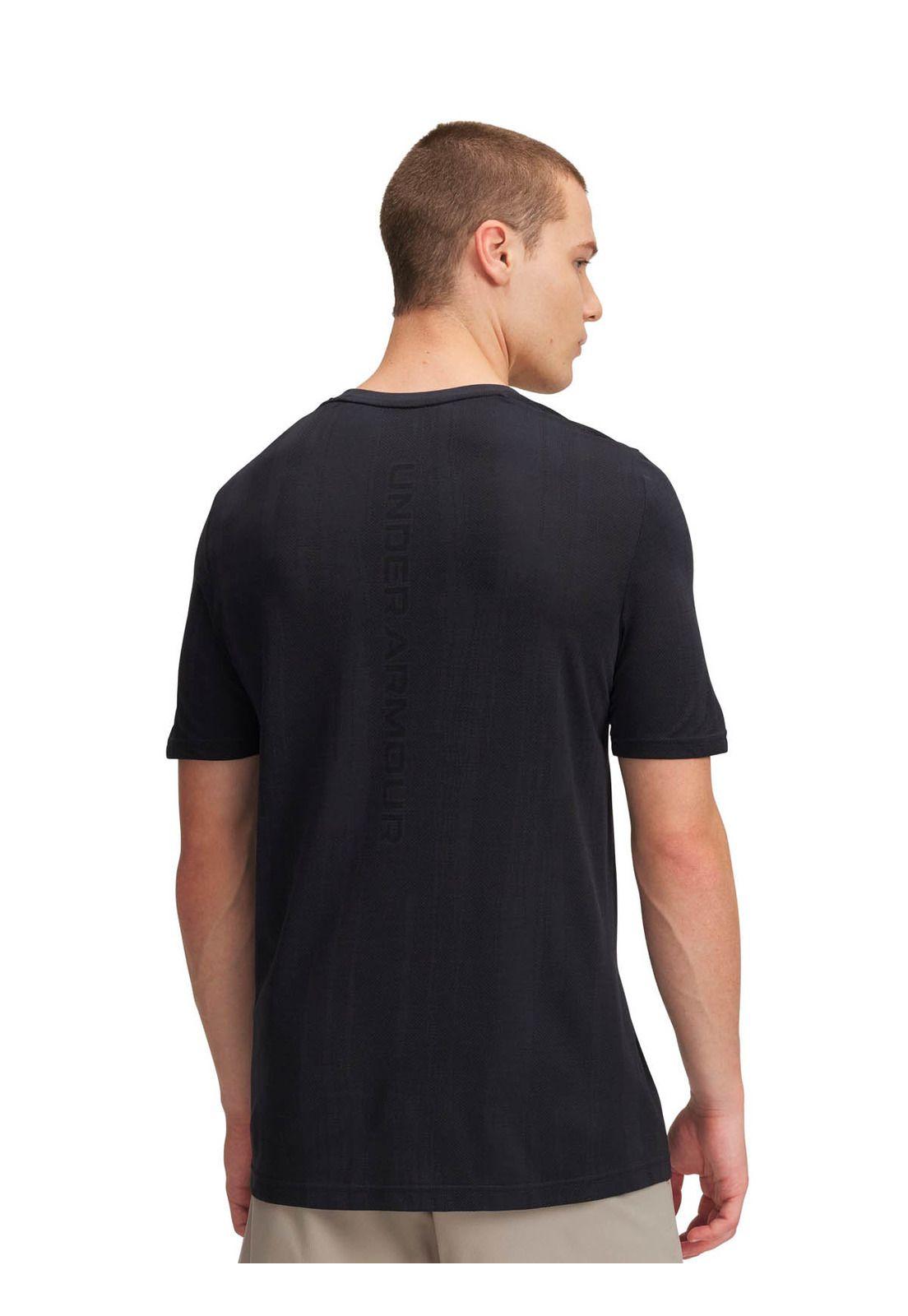 Polera Manga Corta Training  hombre Vanish Seamless negro -1