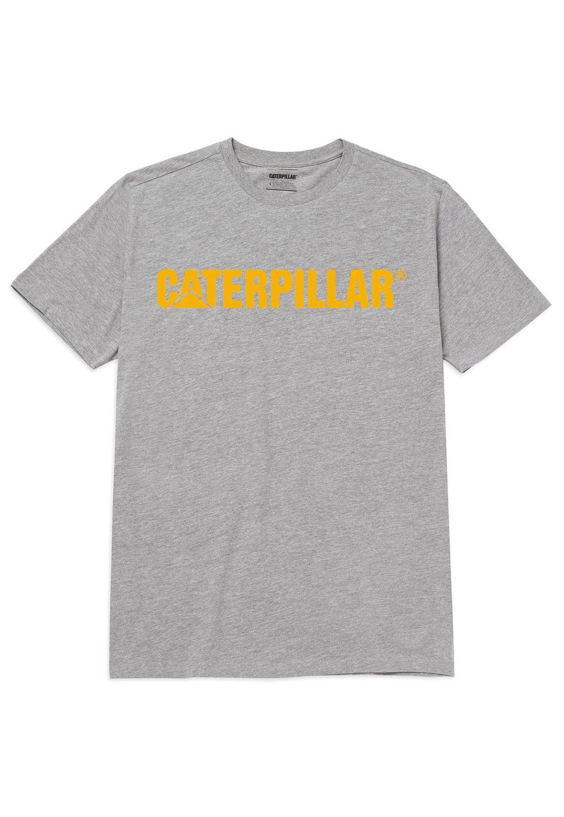 Polera Manga Corta Logoerpillar Hombre Amarillo-0