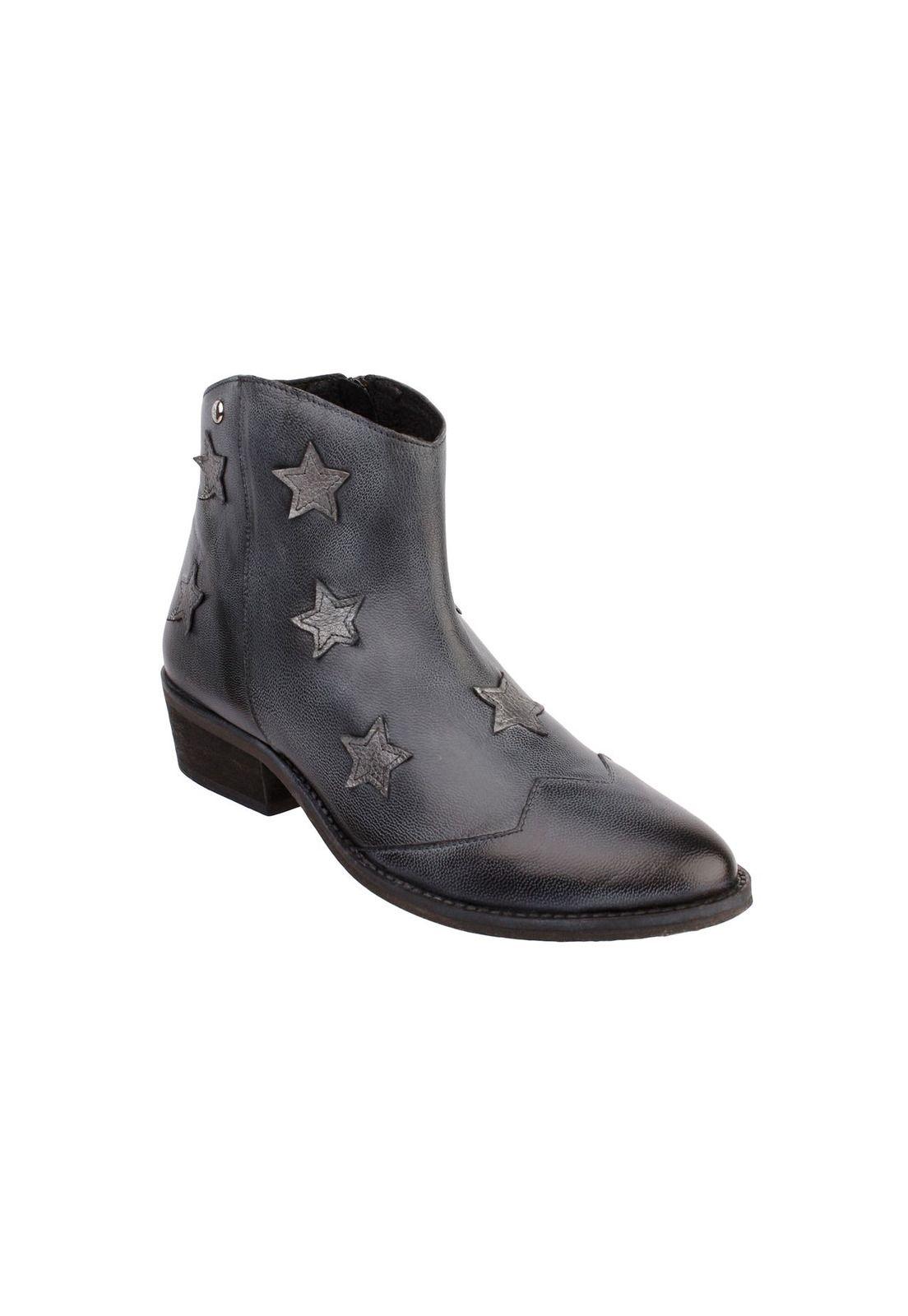 Botin Cuero Star Azul-0
