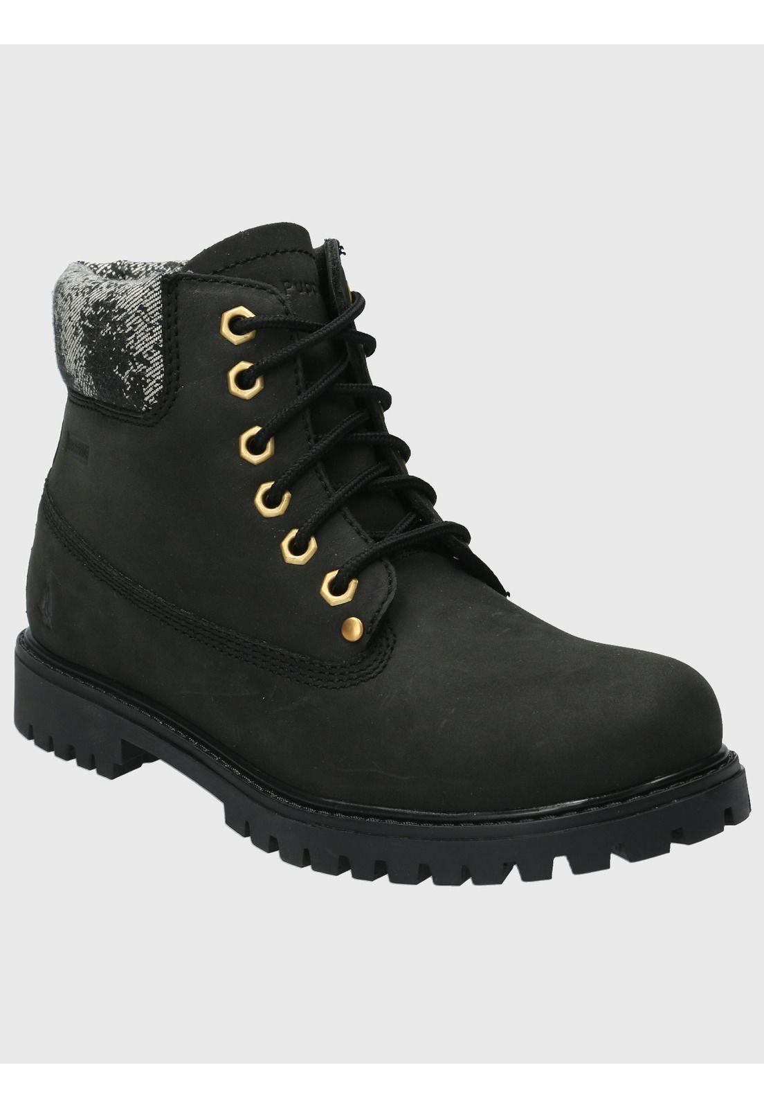 Botin Cuero Mujer Hatton Negro-0